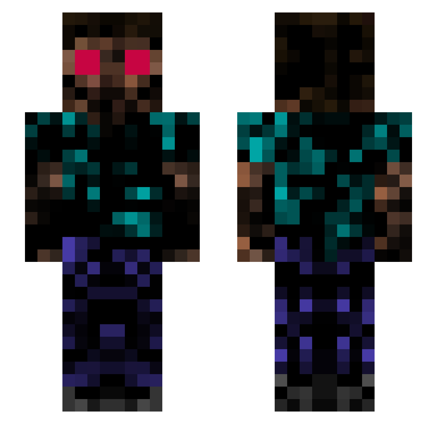 nenalonely Minecraft skin, front and back view