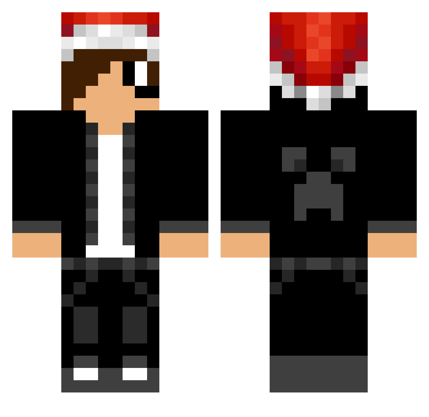 Wario_ Minecraft skin, front and back view