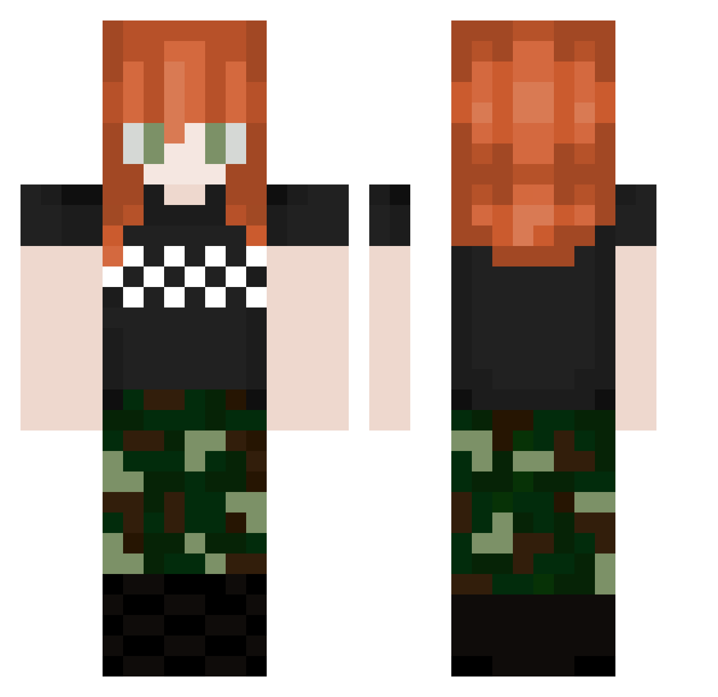 blurenthusiast Minecraft skin, front and back view