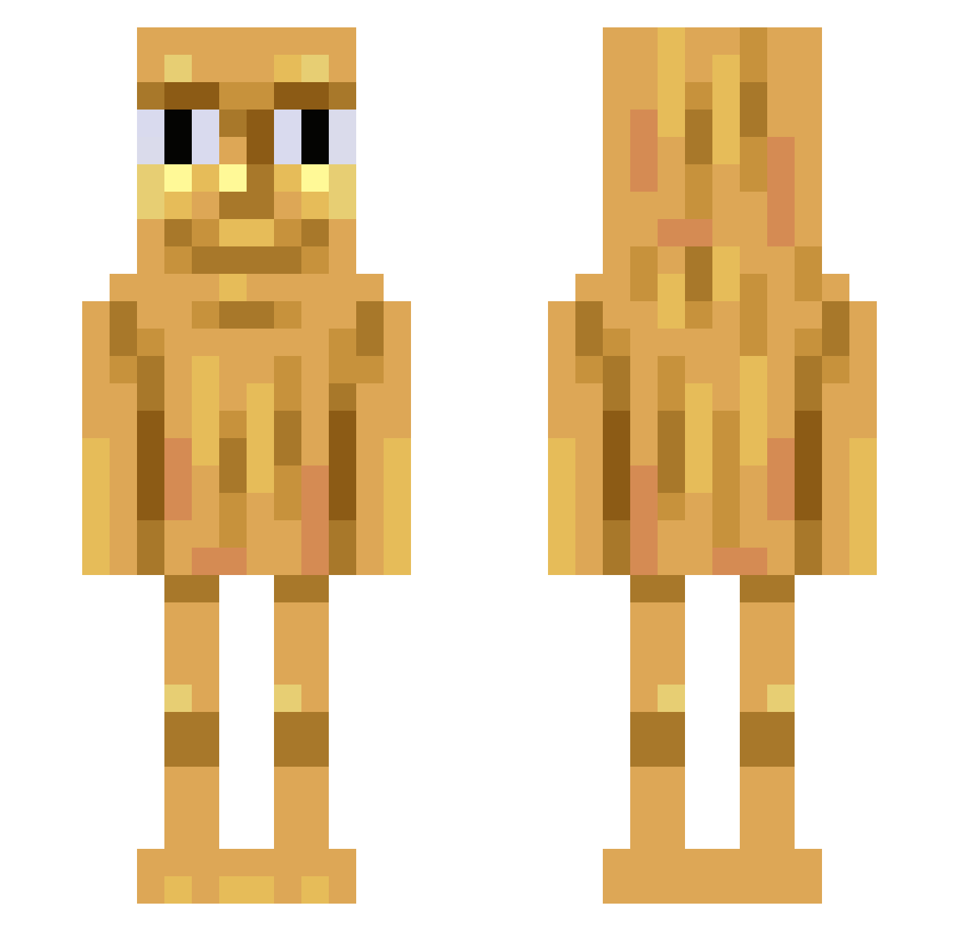 bigpoopy21 Minecraft skin, front and back view