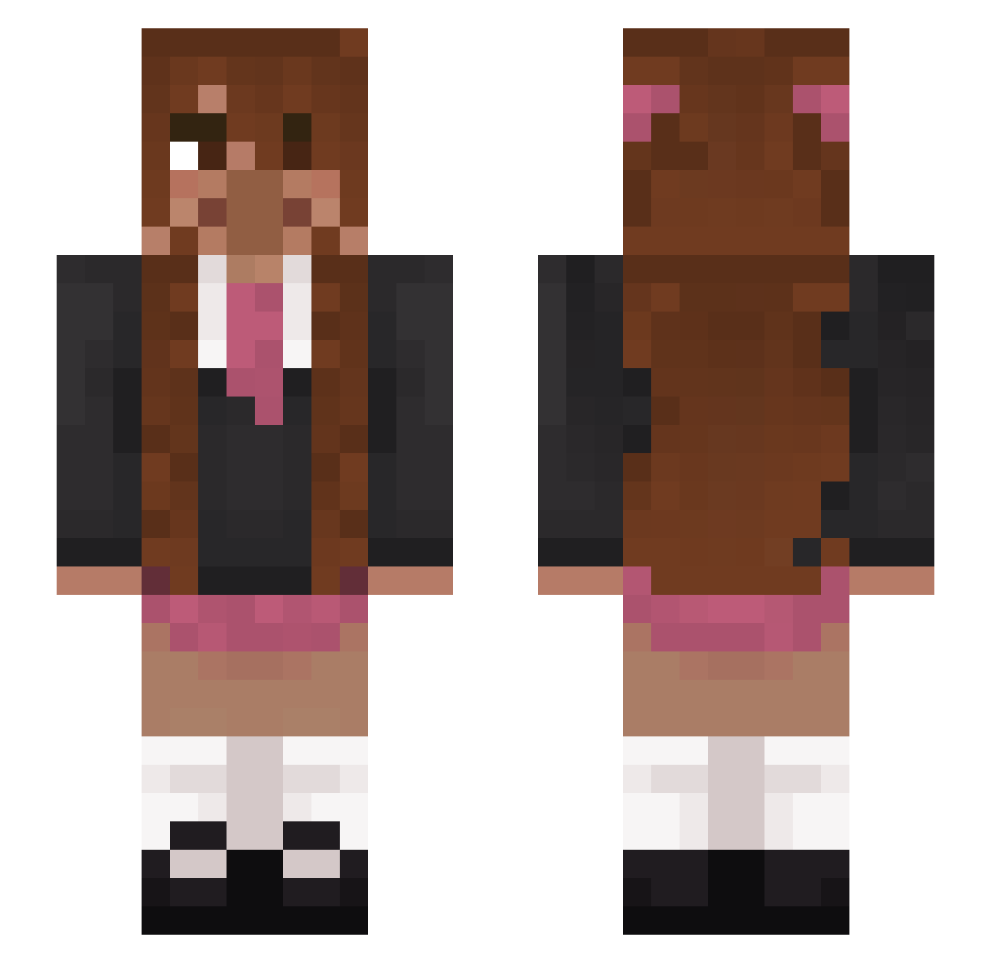 kusaihana Minecraft skin, front and back view
