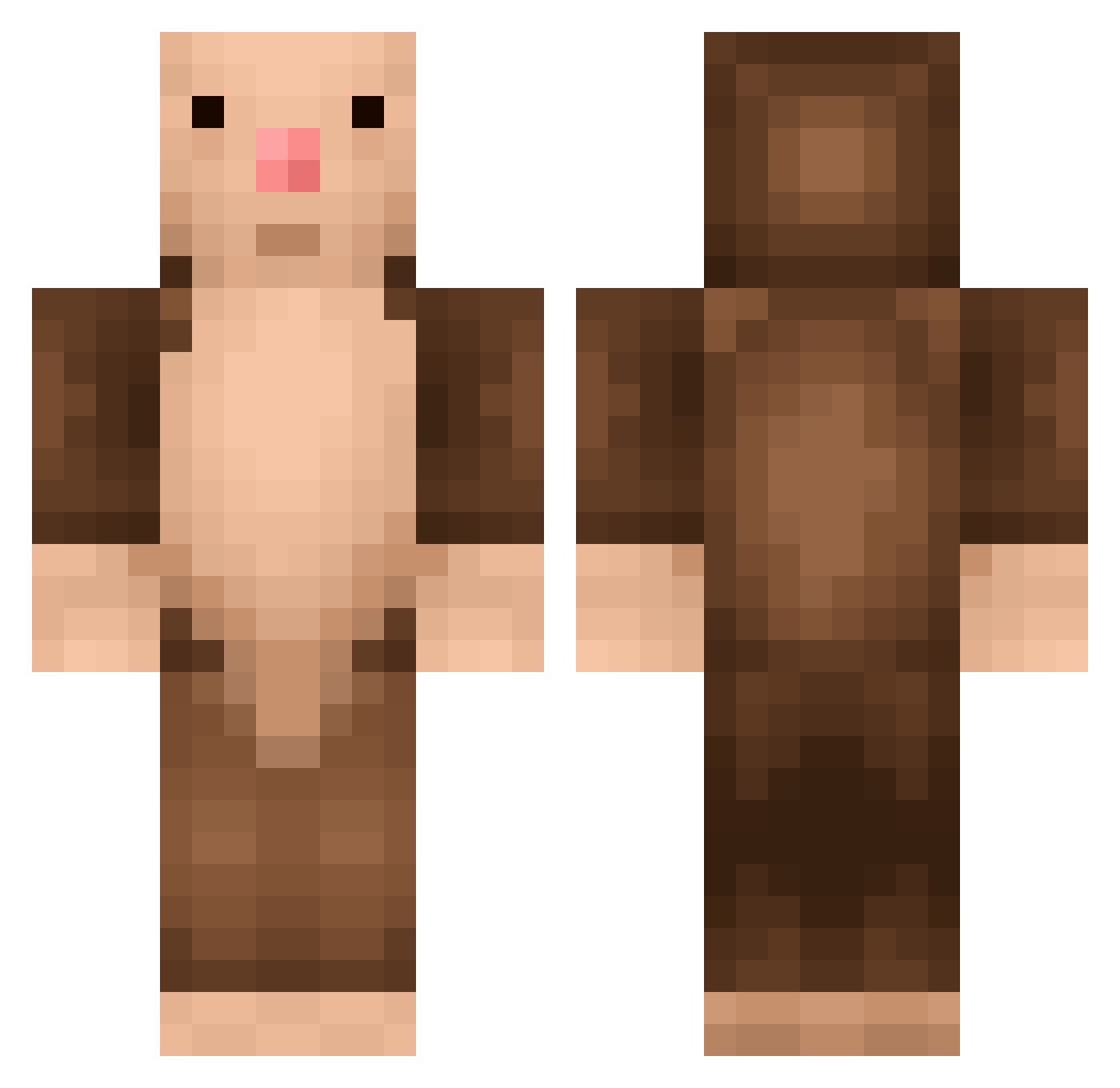 ItzzAnicaa Minecraft skin, front and back view