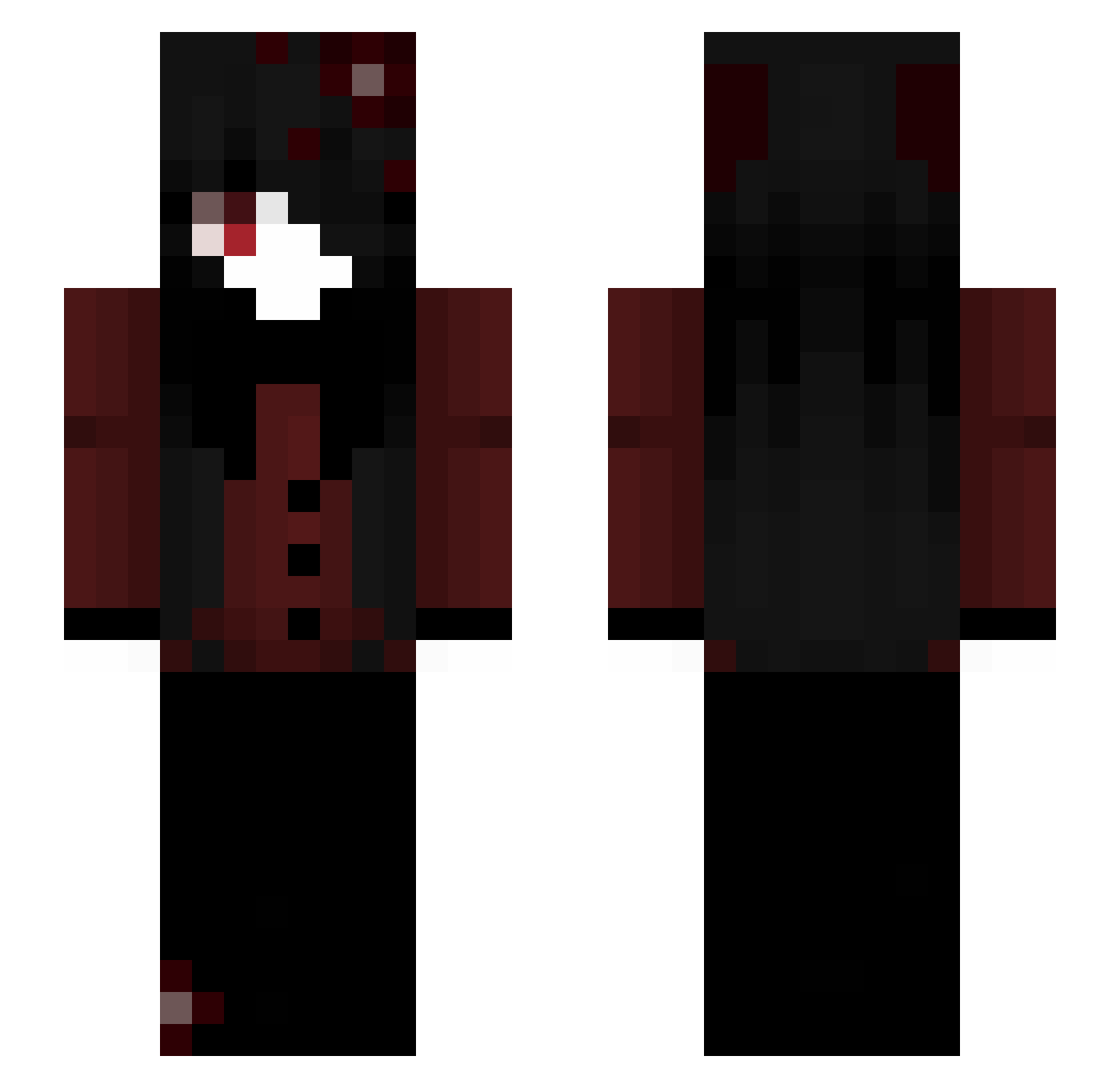 sonk Minecraft skin, front and back view