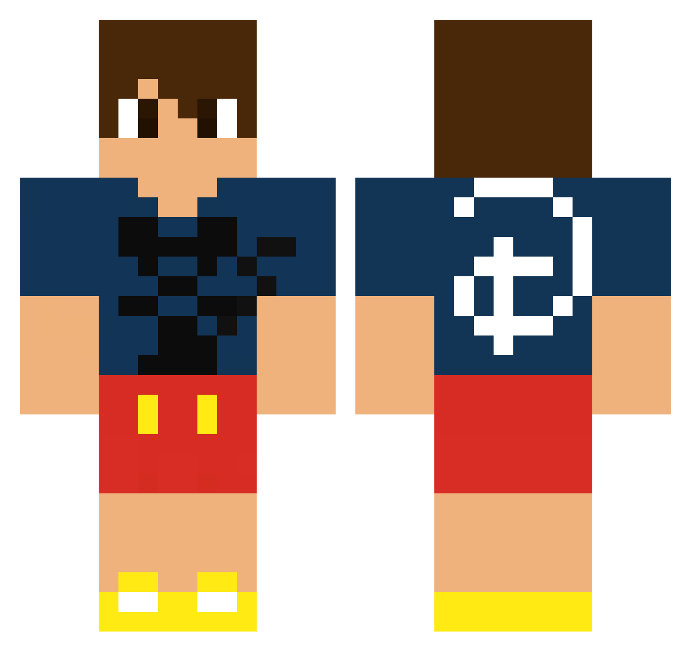 DLP_Fantasy Minecraft skin, front and back view