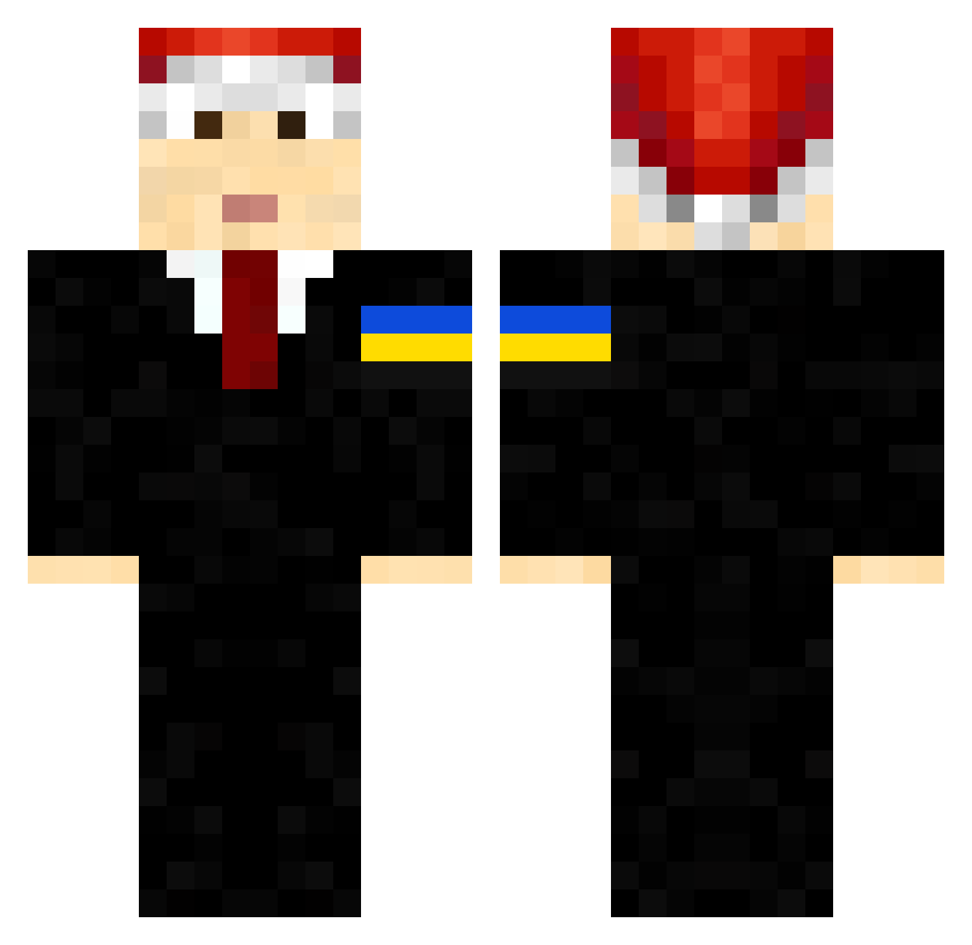 FleXzz1288 Minecraft skin, front and back view