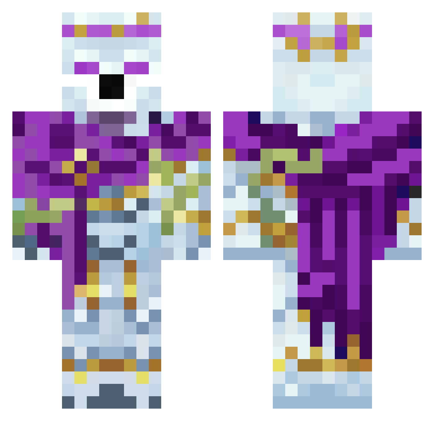 X_0mega_X Minecraft skin, front and back view