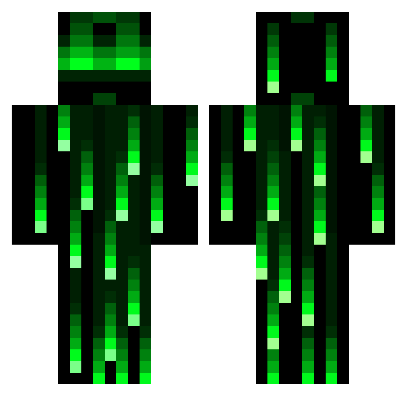 20Arcnarx Minecraft skin, front and back view