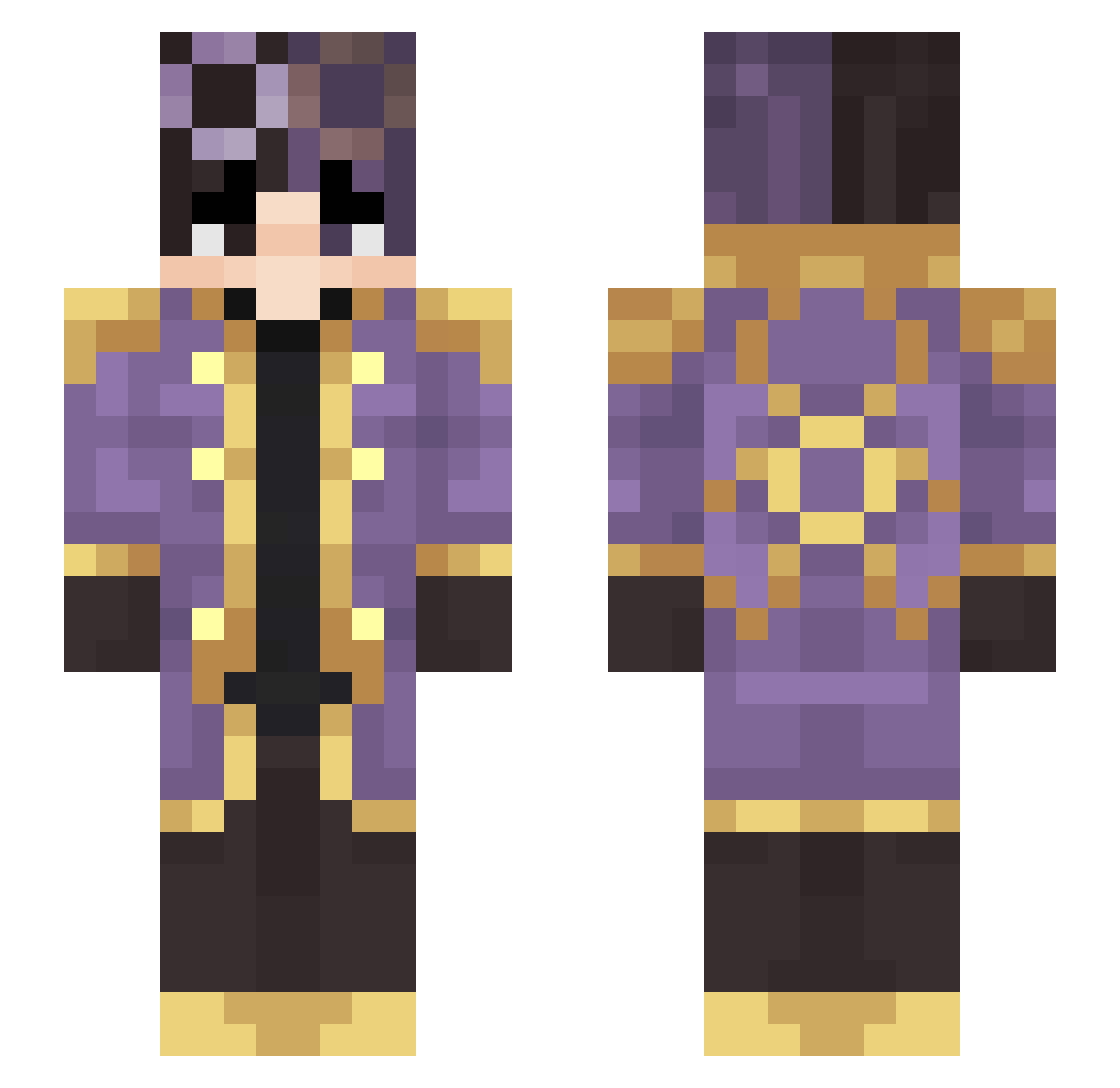 Sirens_Call Minecraft skin, front and back view