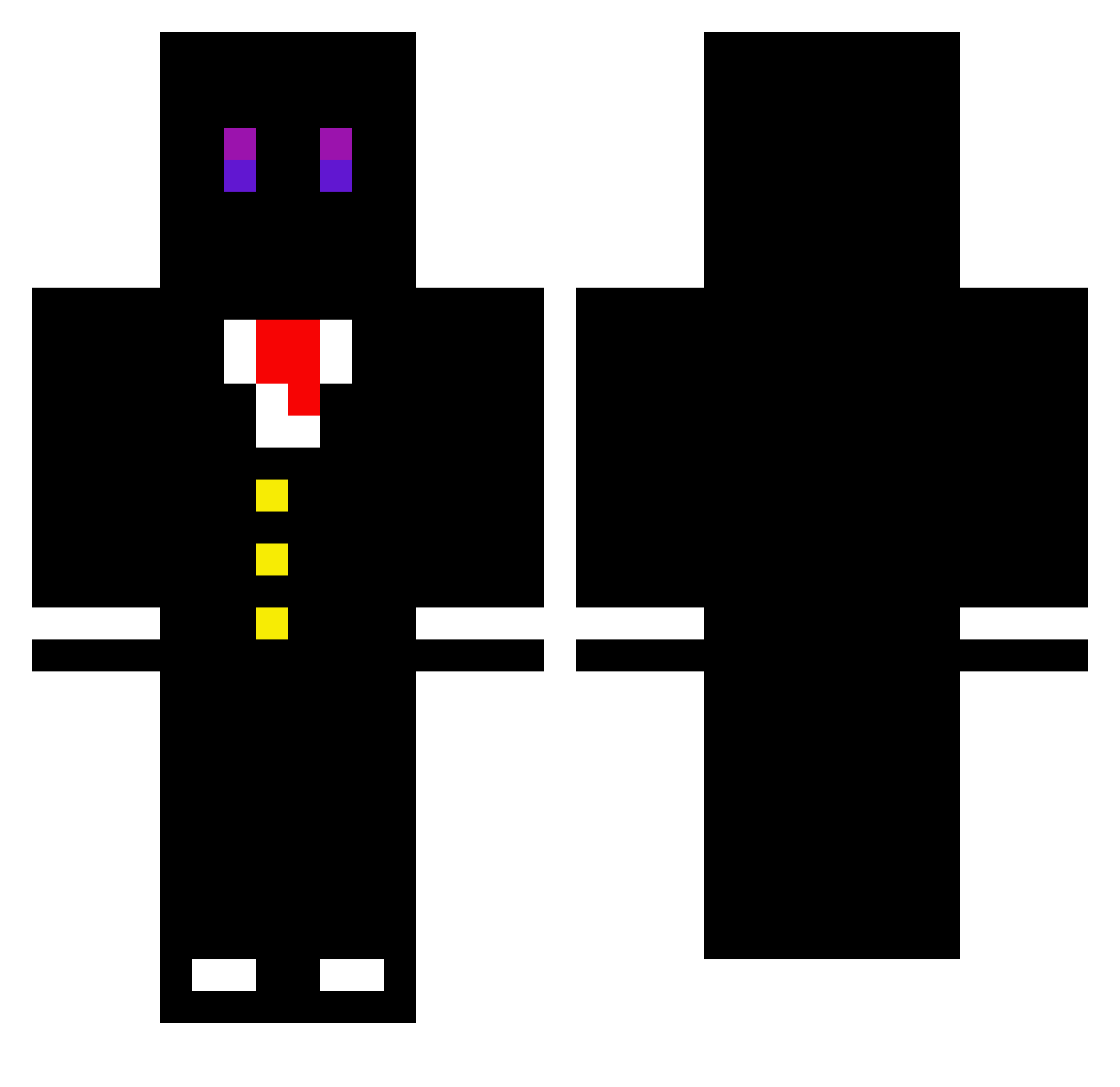 Visori_ Minecraft skin, front and back view
