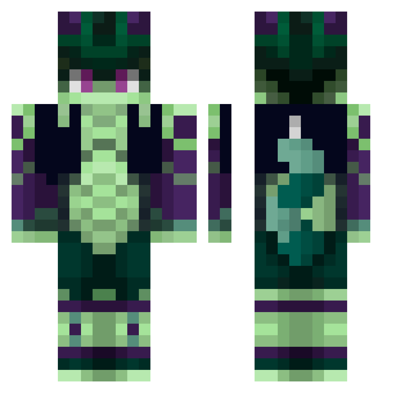Linkimon_ Minecraft skin, front and back view