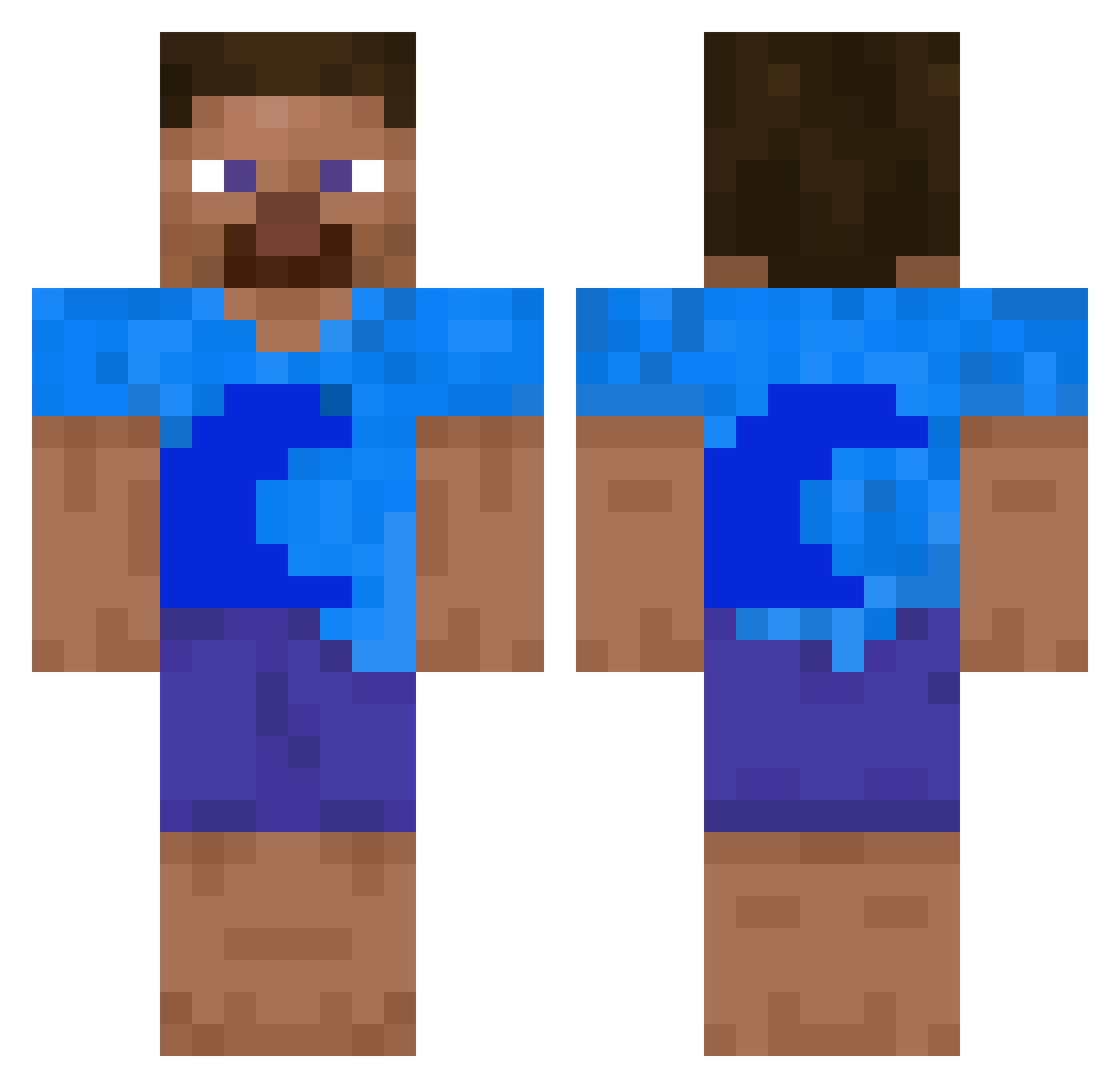 Centvin_X Minecraft skin, front and back view