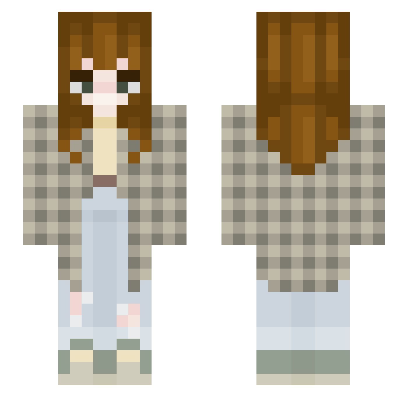 tacoslol Minecraft skin, front and back view