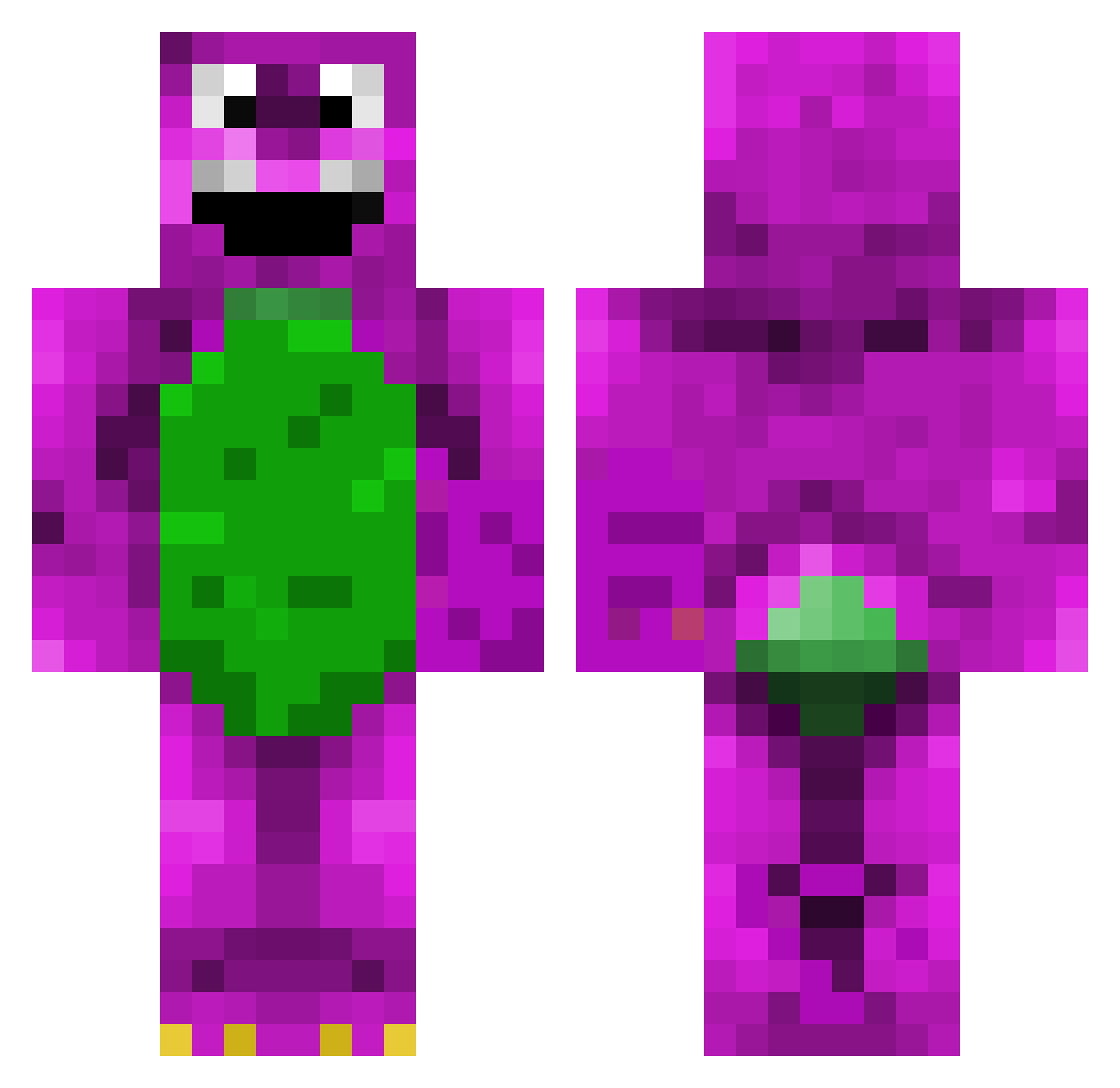 Cheerfulgirl7 Minecraft skin, front and back view