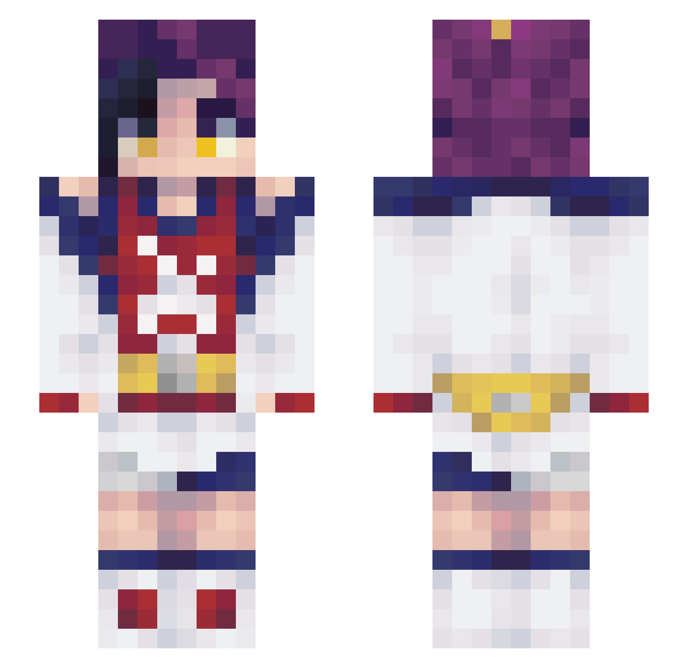 Bizzolatto Minecraft skin, front and back view