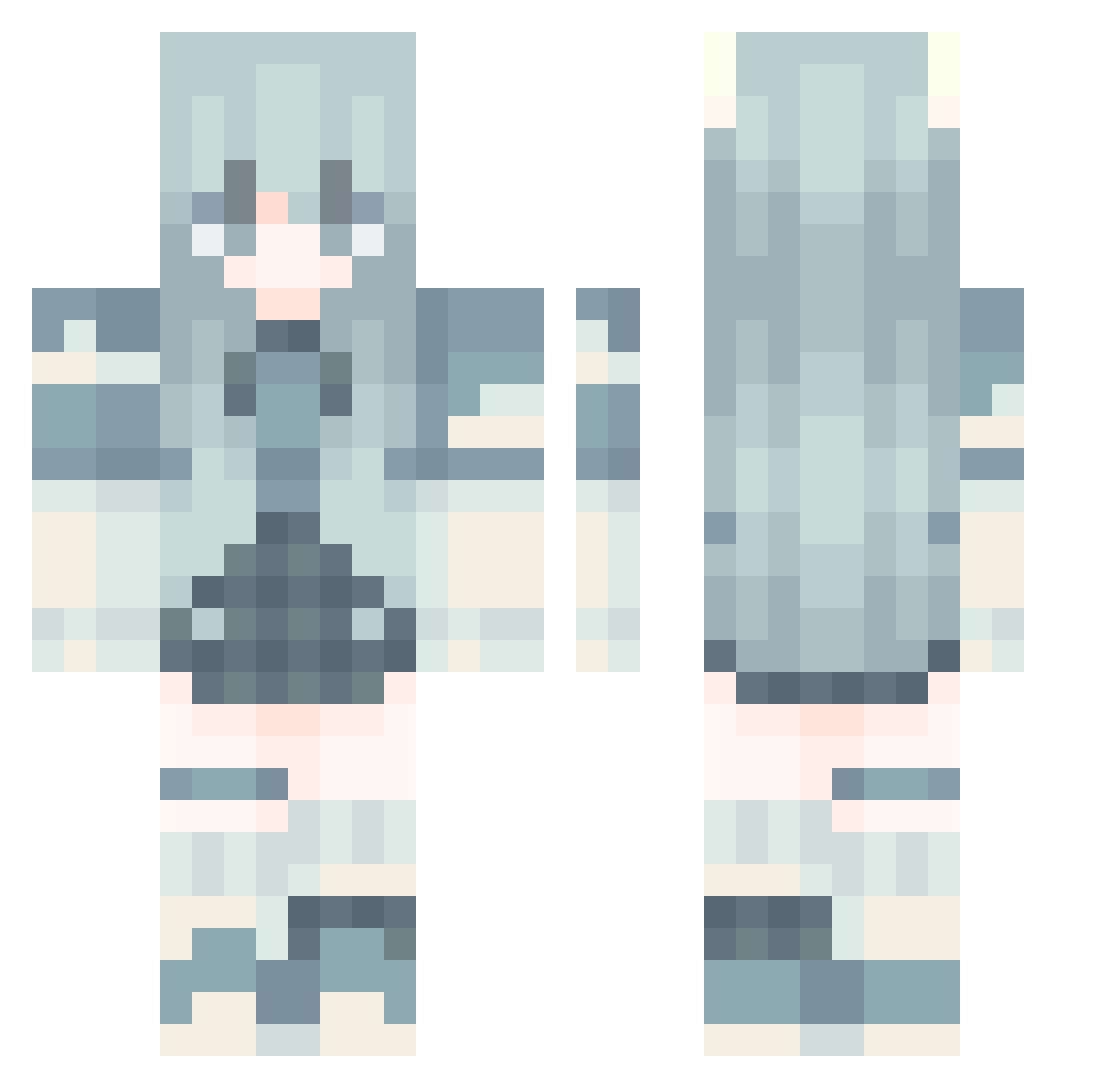xinghai123 Minecraft skin, front and back view