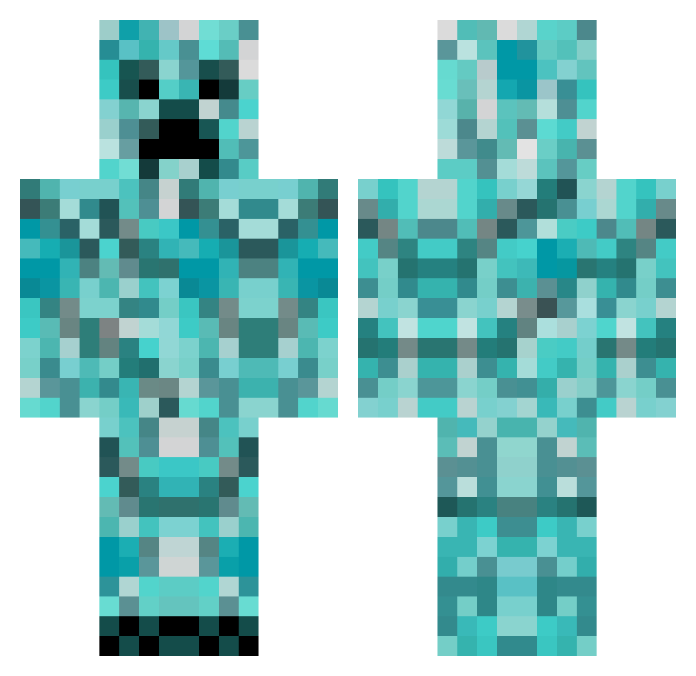 ProphetVisionary Minecraft skin, front and back view