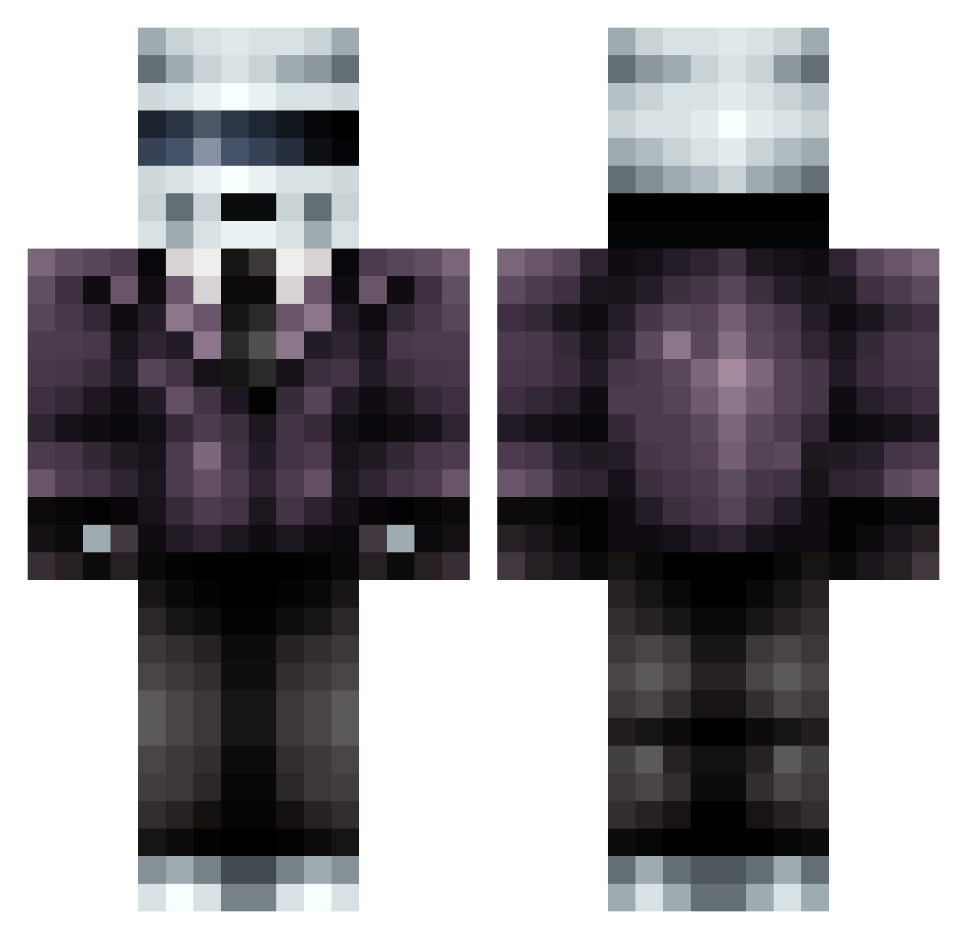 IGzMI Minecraft skin, front and back view