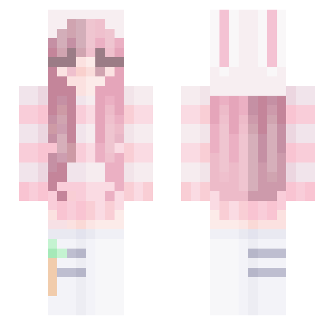 sskt Minecraft skin, front and back view