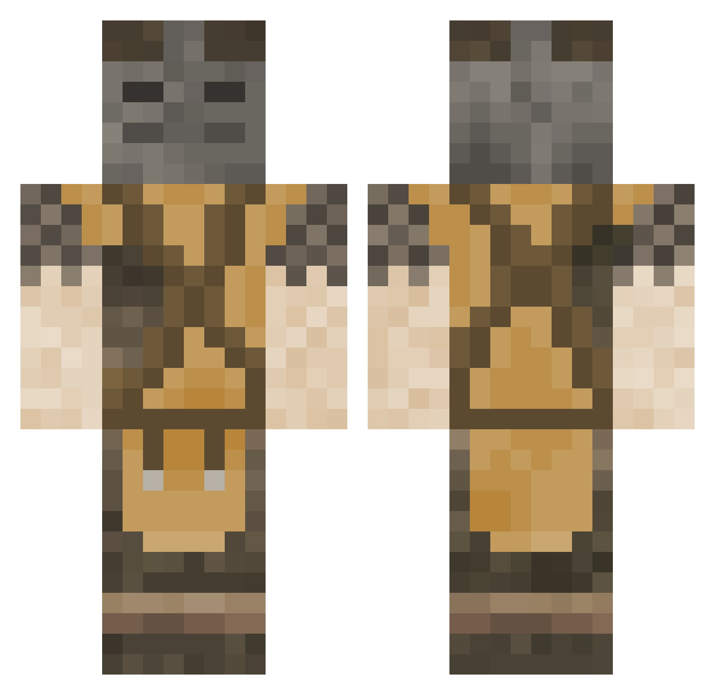 tomrabies98 Minecraft skin, front and back view