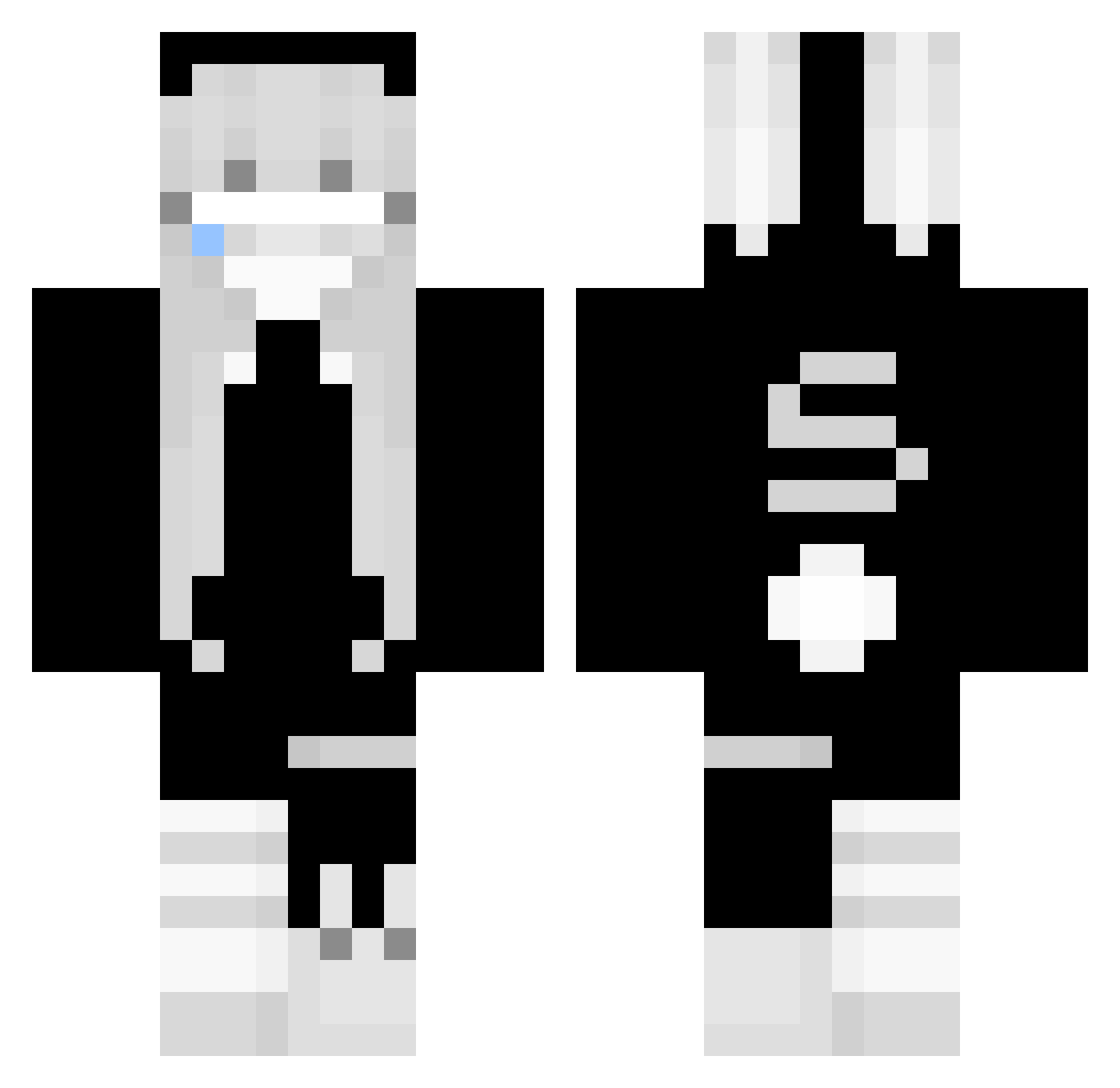 Snowtkk3434 Minecraft skin, front and back view