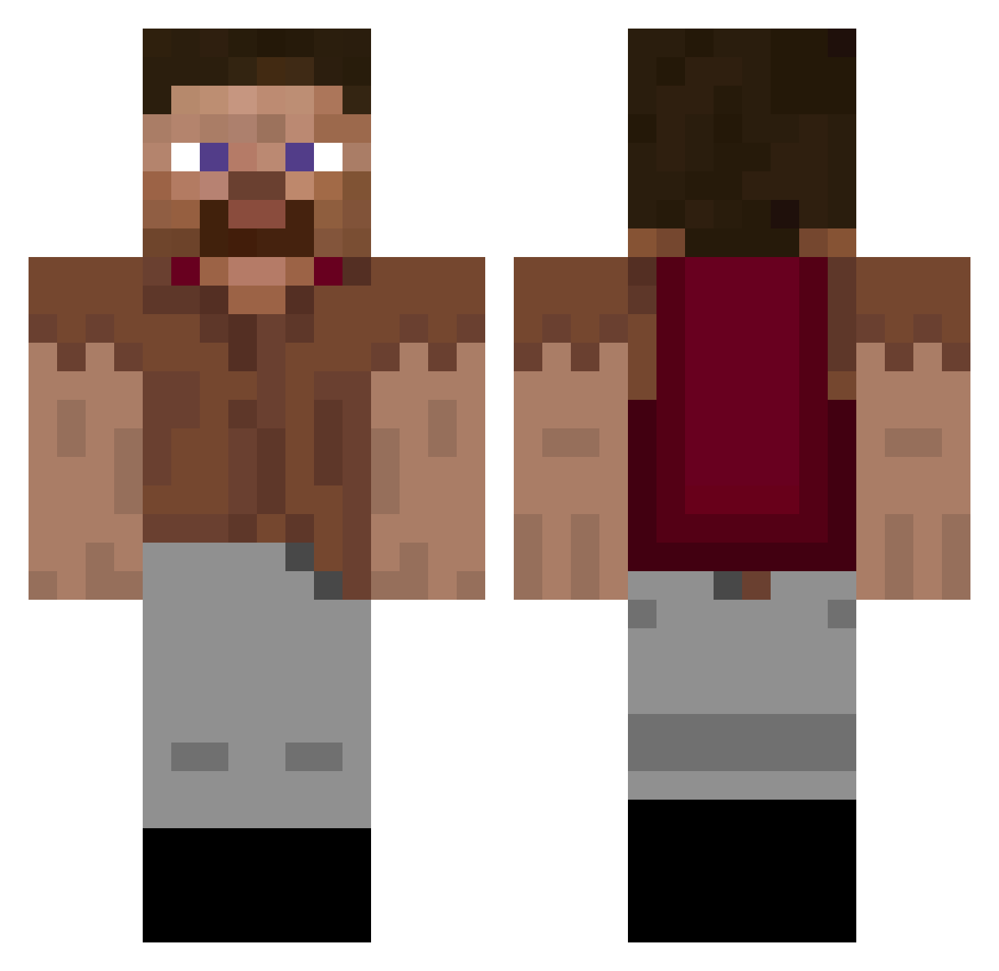 ThatsMeAbood Minecraft skin, front and back view