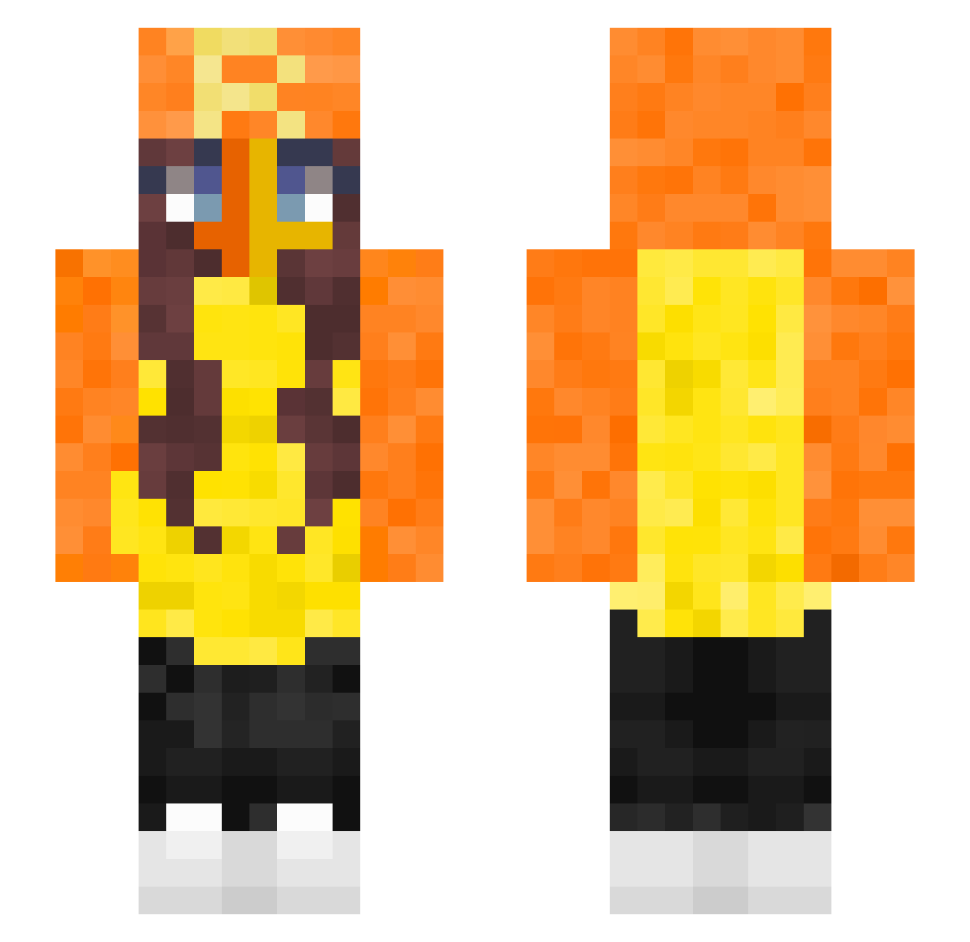 ReeseThePieces Minecraft skin, front and back view