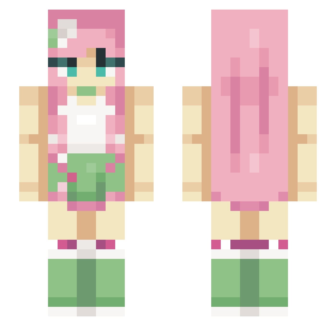CoolxGhost Minecraft skin, front and back view