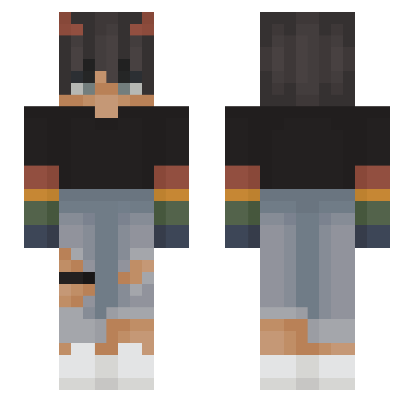 cqshmere Minecraft skin, front and back view