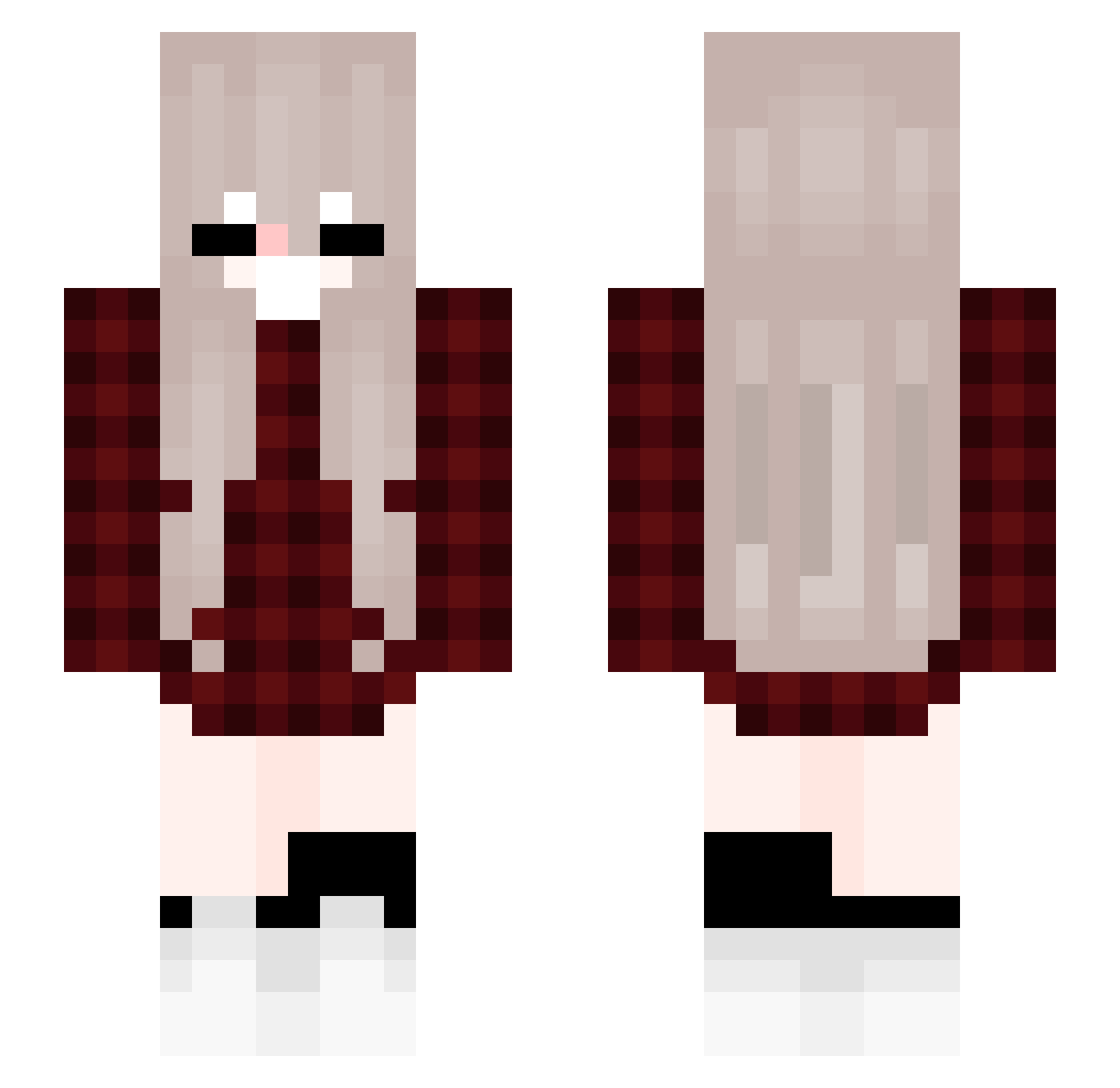 ShibaInu22 Minecraft skin, front and back view