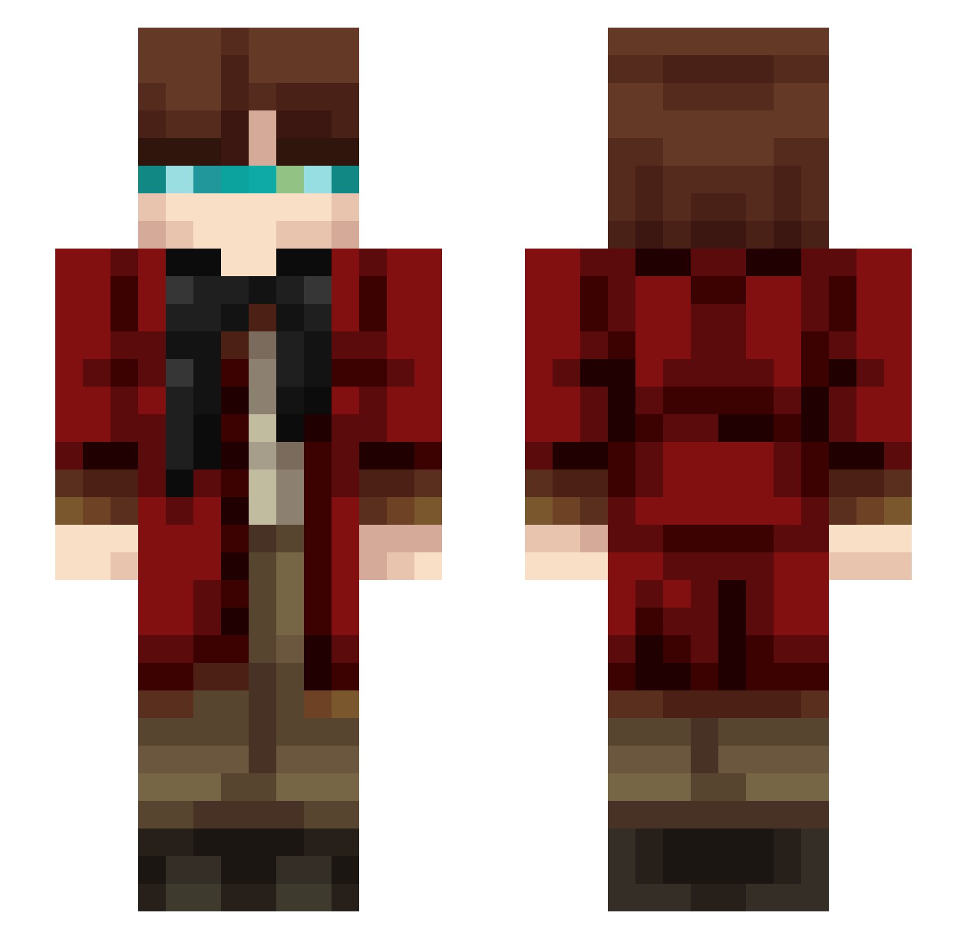 Samuraijaaaas Minecraft skin, front and back view