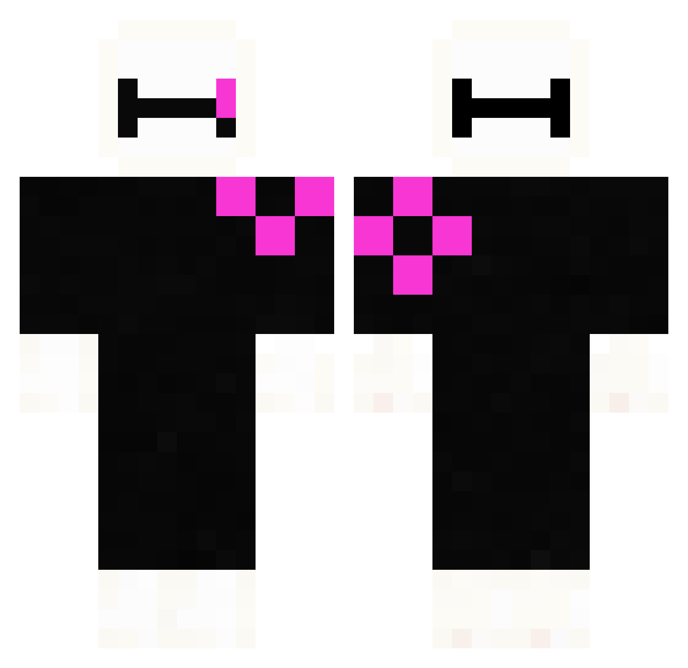 zZzmaui Minecraft skin, front and back view