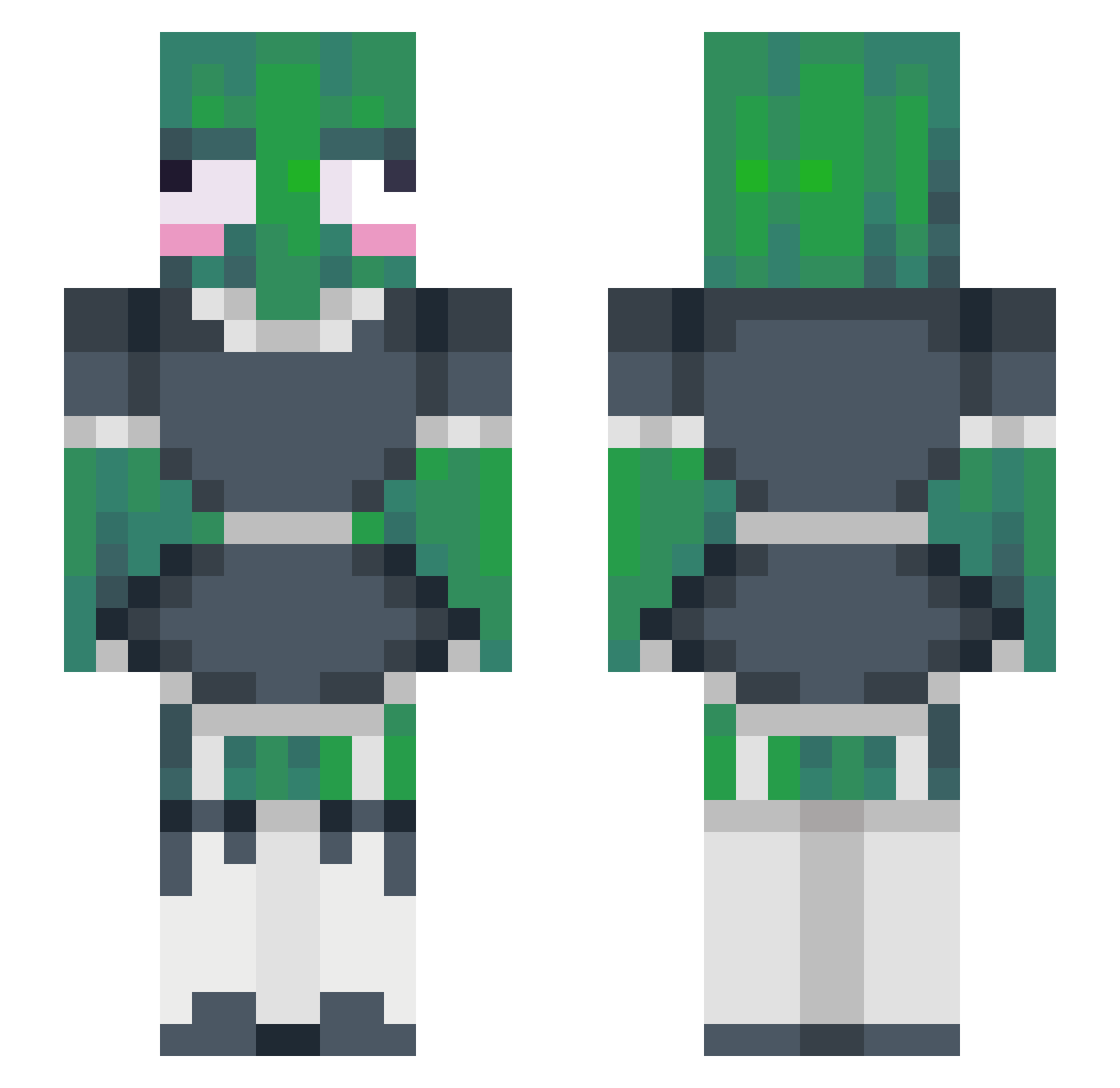 LuckyEmpire321 Minecraft skin, front and back view