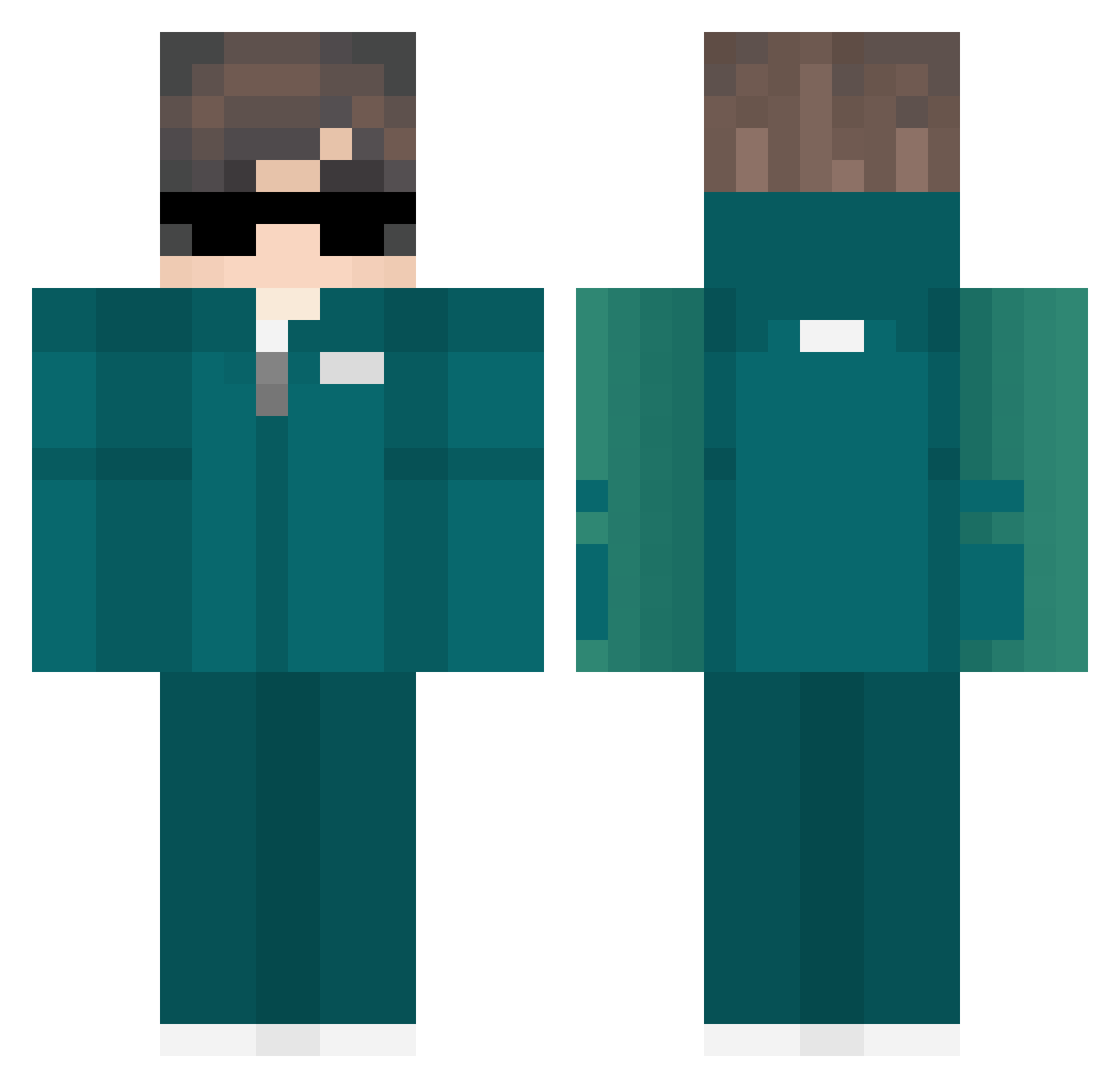 _mrCrocodile Minecraft skin, front and back view