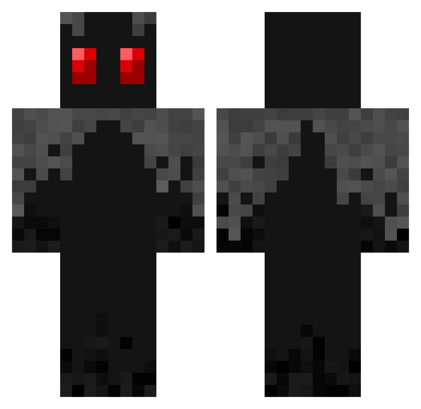 _The_Mothman_ Minecraft skin, front and back view