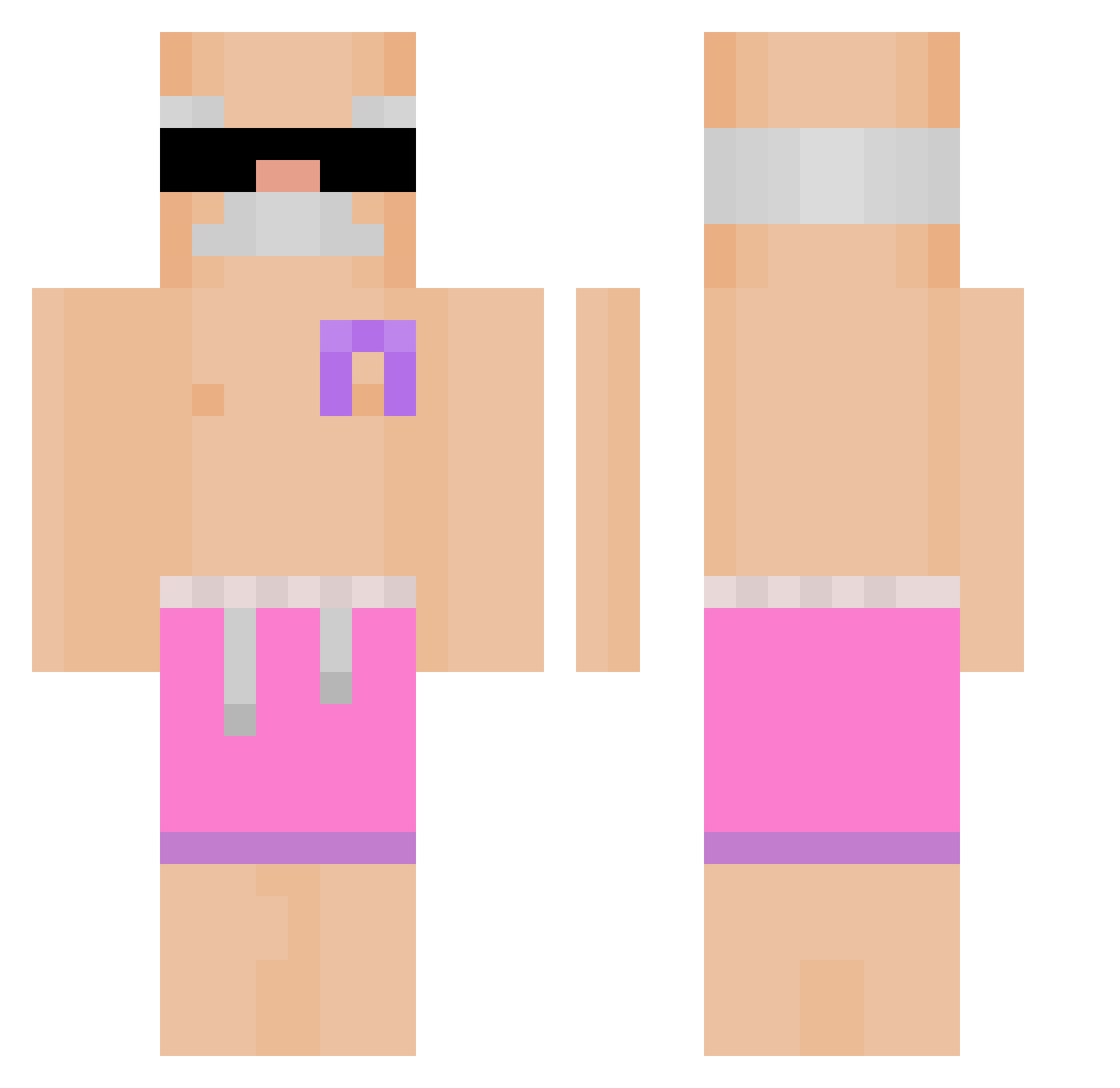 GoMessSSSSSS Minecraft skin, front and back view