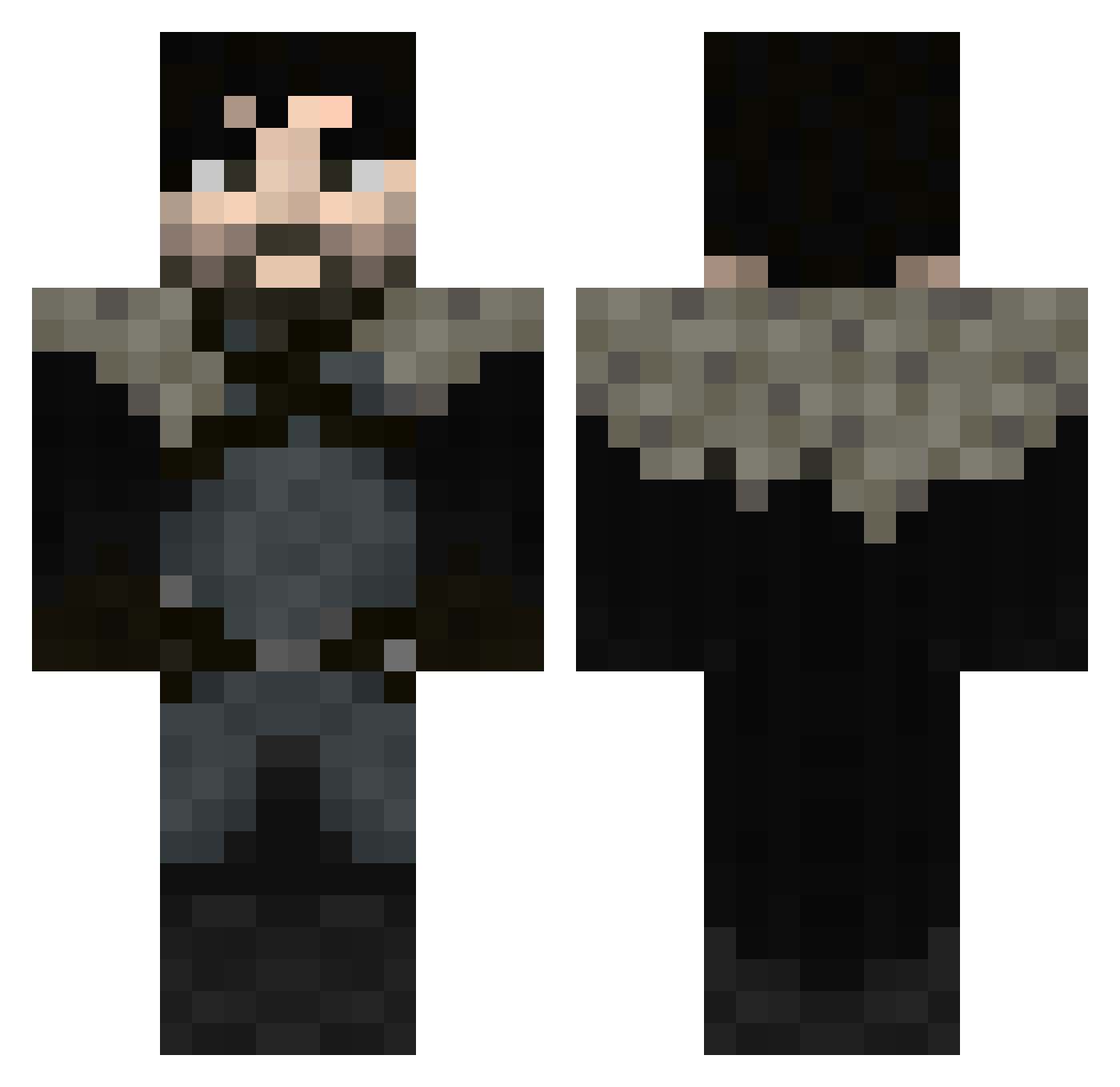 RemoteDavid06 Minecraft skin, front and back view