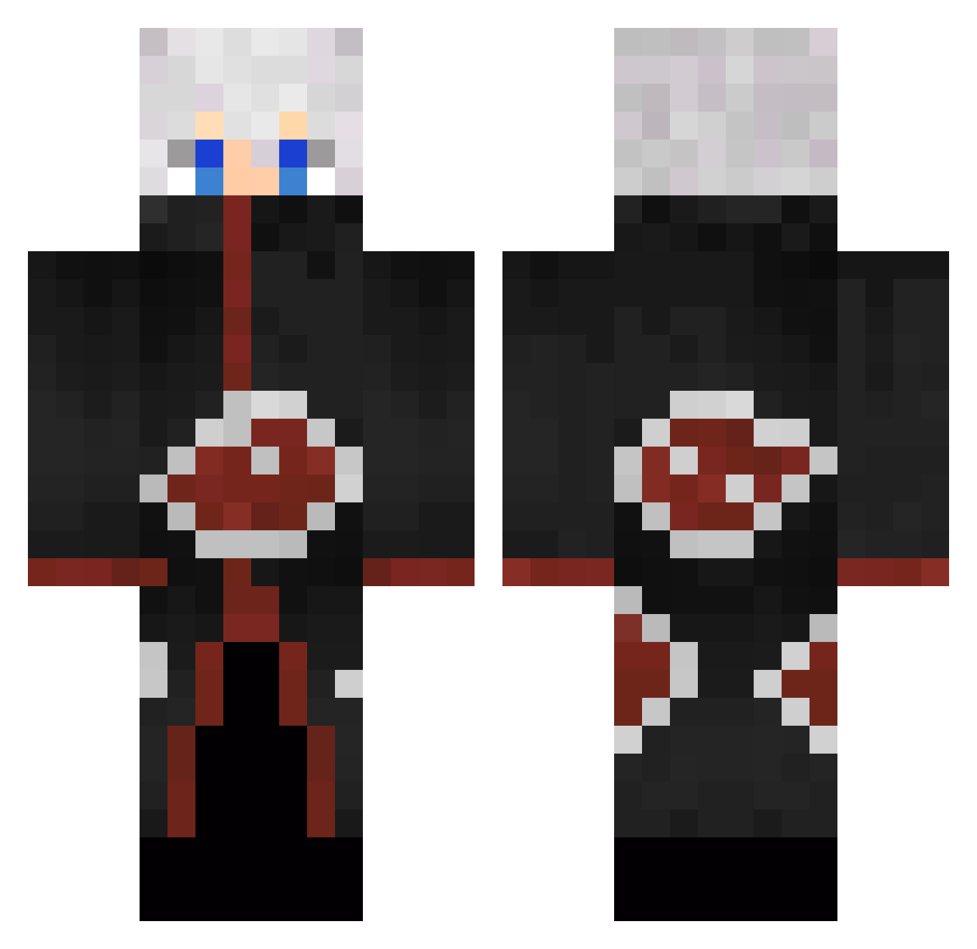 willyghost Minecraft skin, front and back view