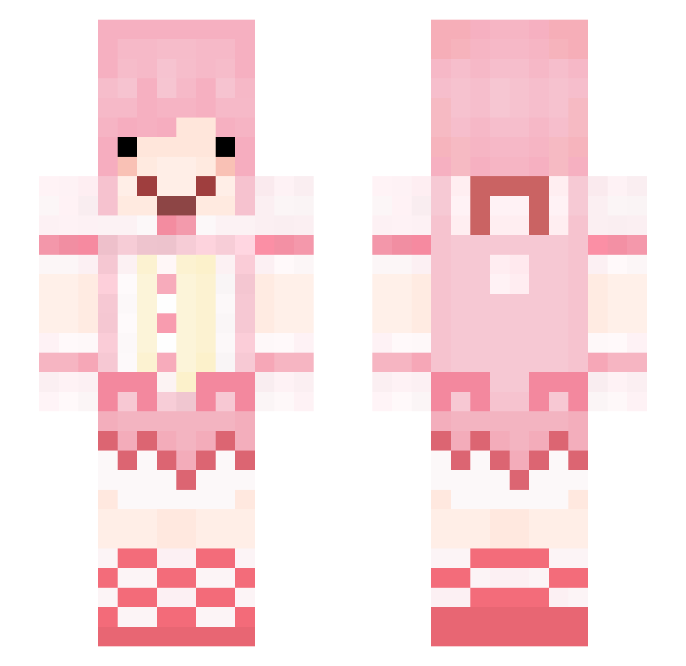 makofins Minecraft skin, front and back view