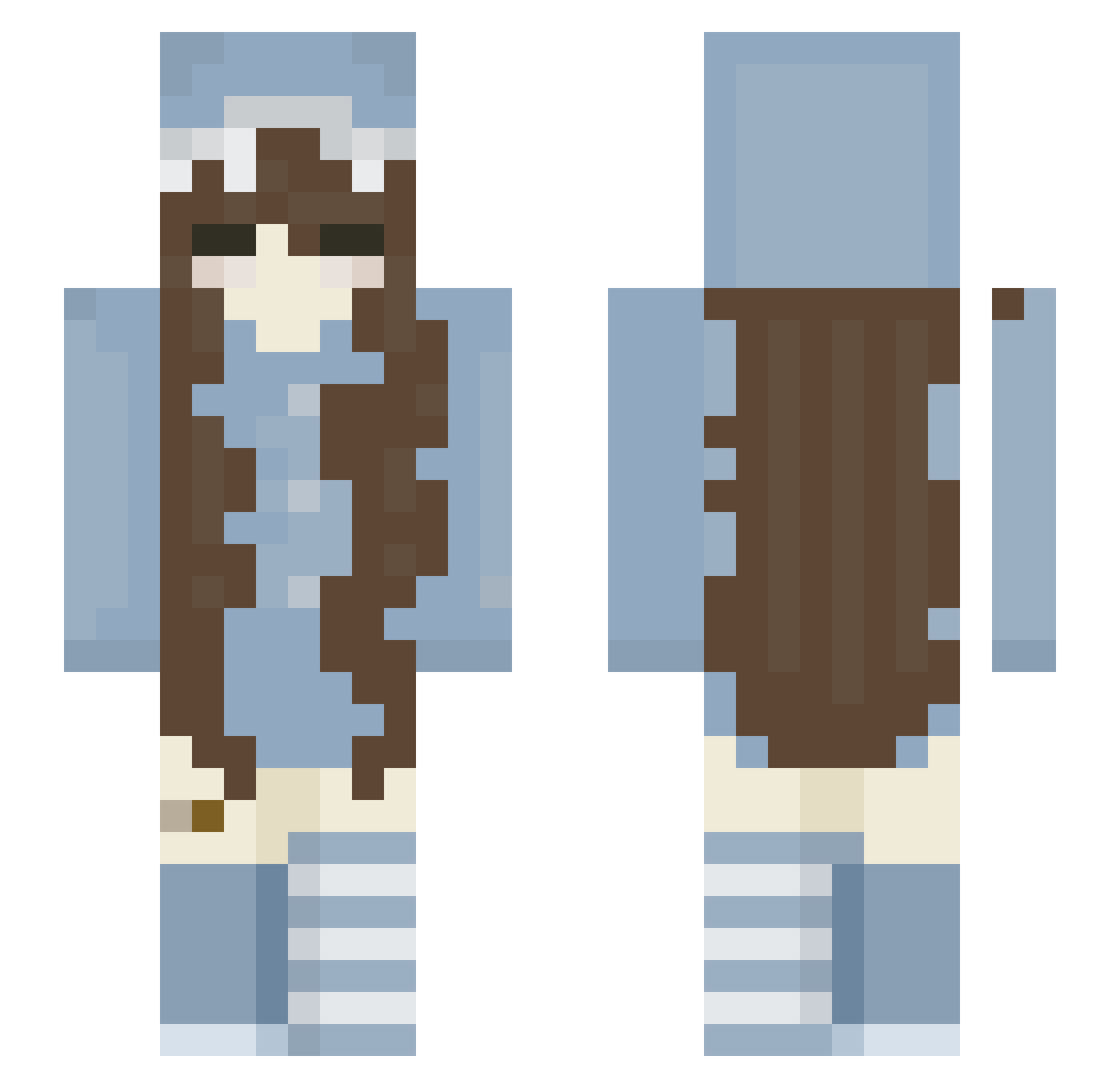 yooniemin1 Minecraft skin, front and back view