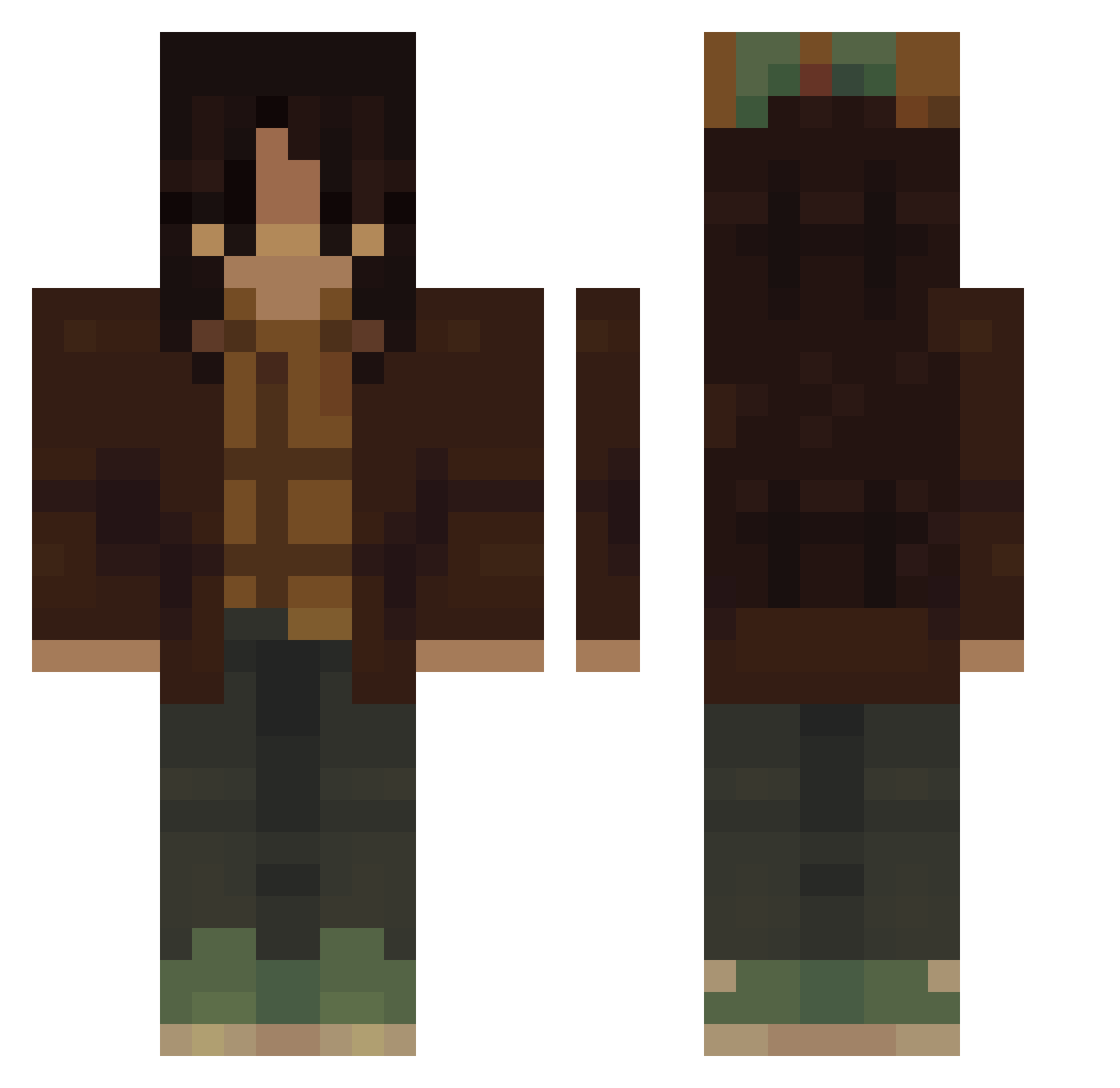 HaPpYcOoKiEeHeHe Minecraft skin, front and back view