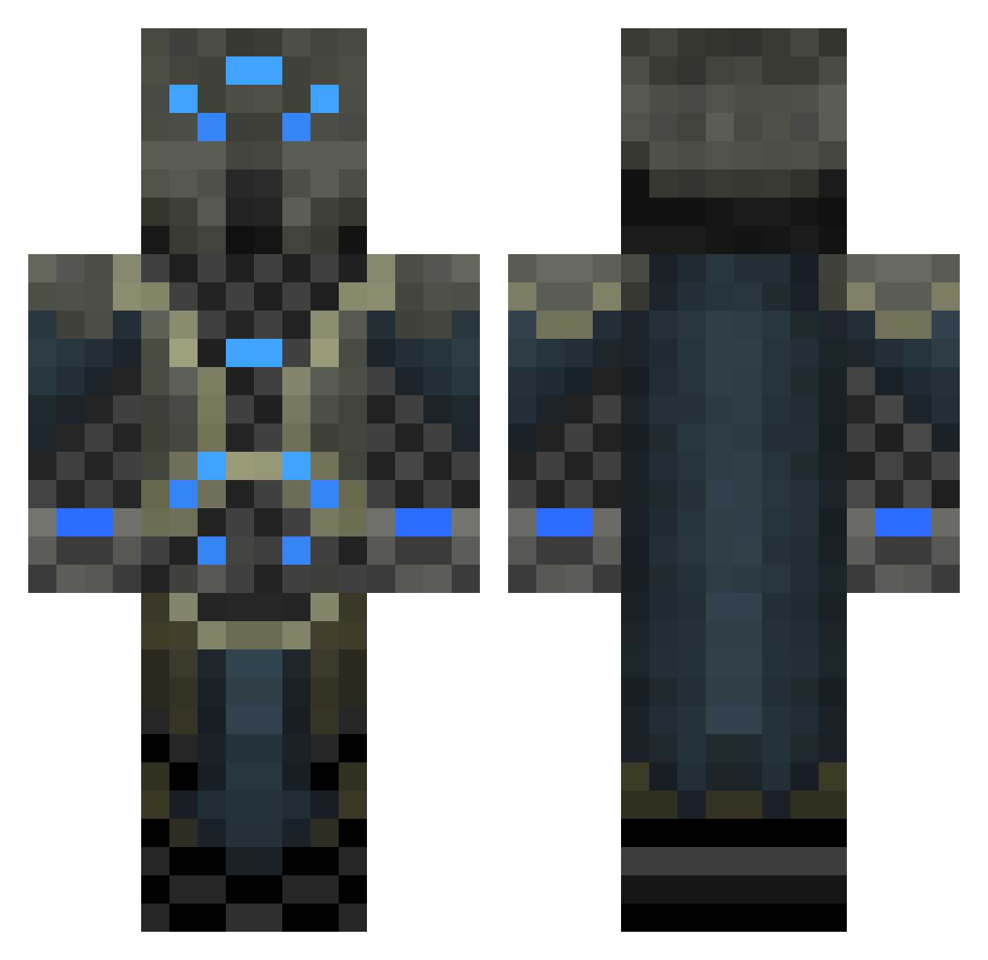Renrag1671 Minecraft skin, front and back view