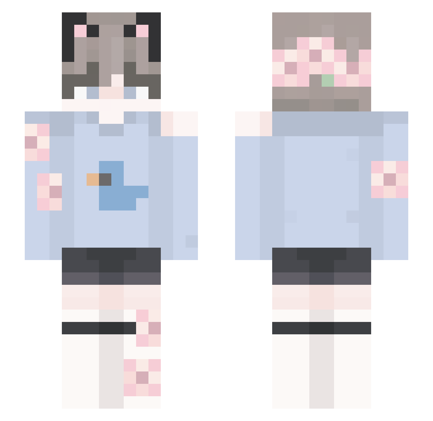 WispyGraph01429 Minecraft skin, front and back view