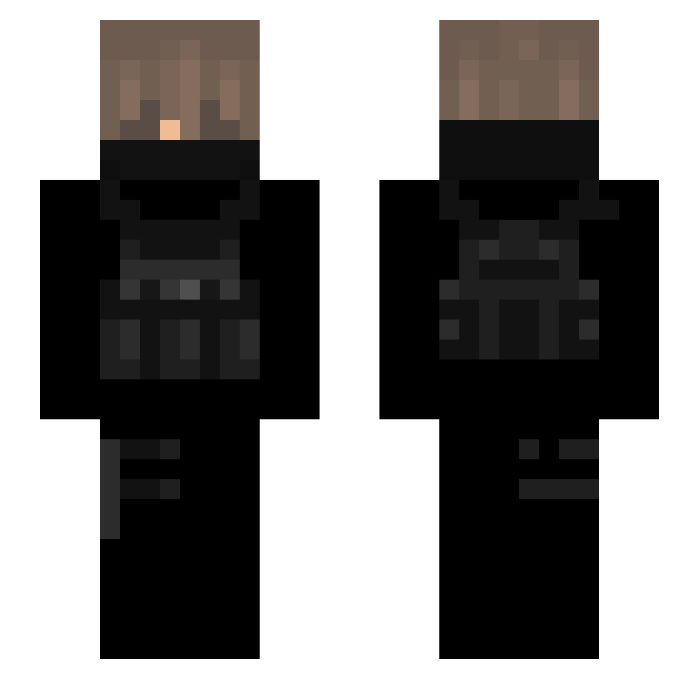 ProbablyLook Minecraft skin, front and back view