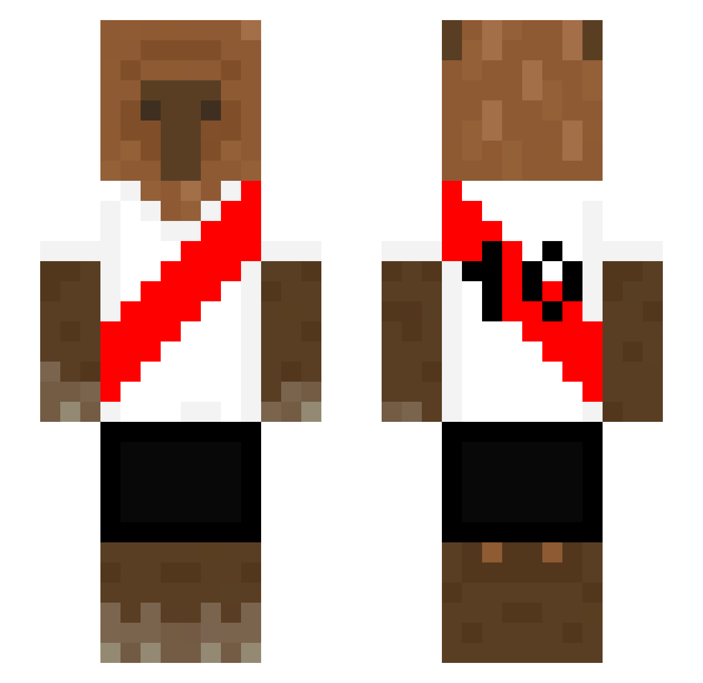 santiwlk Minecraft skin, front and back view