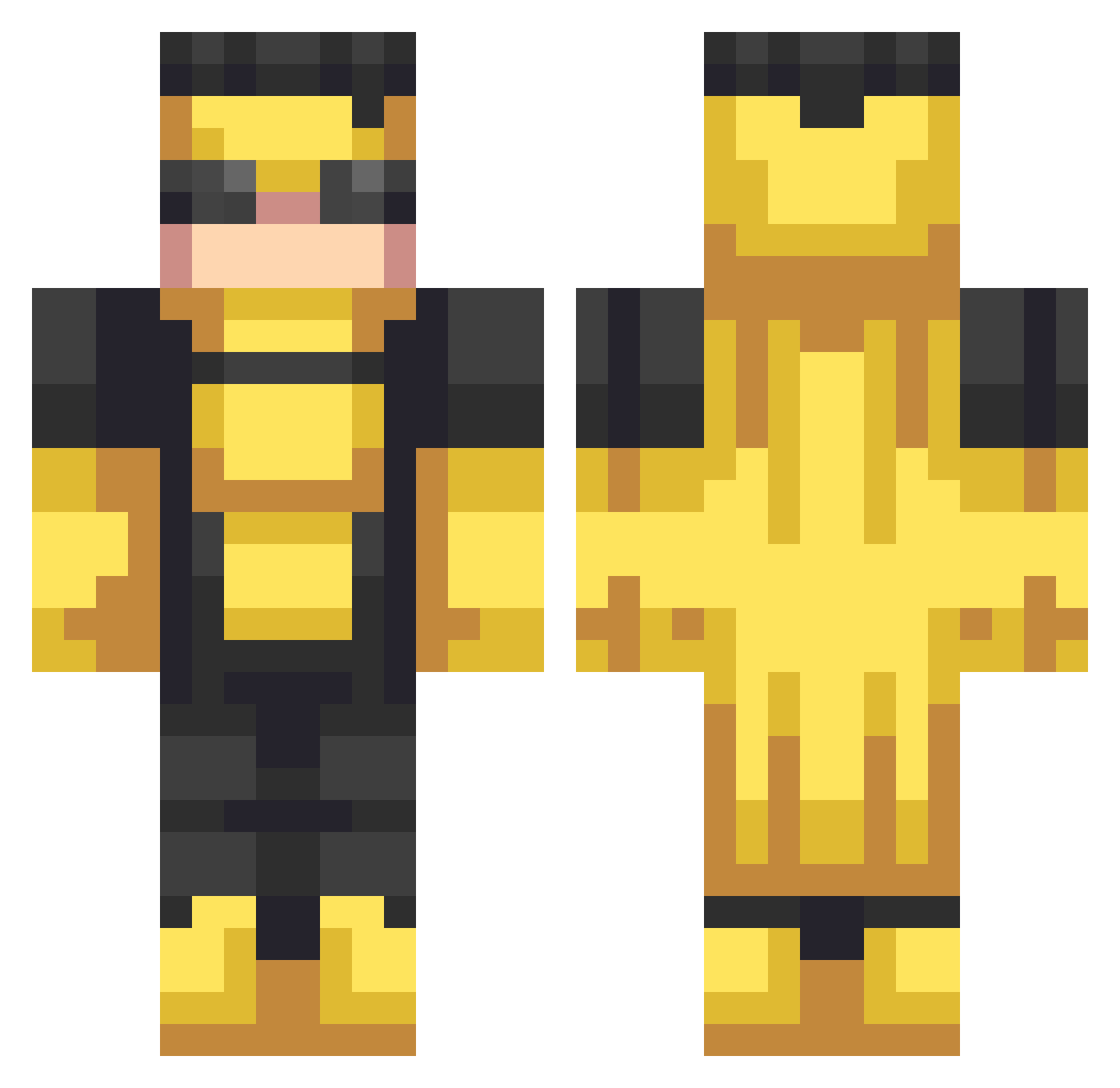 MR_BATON Minecraft skin, front and back view