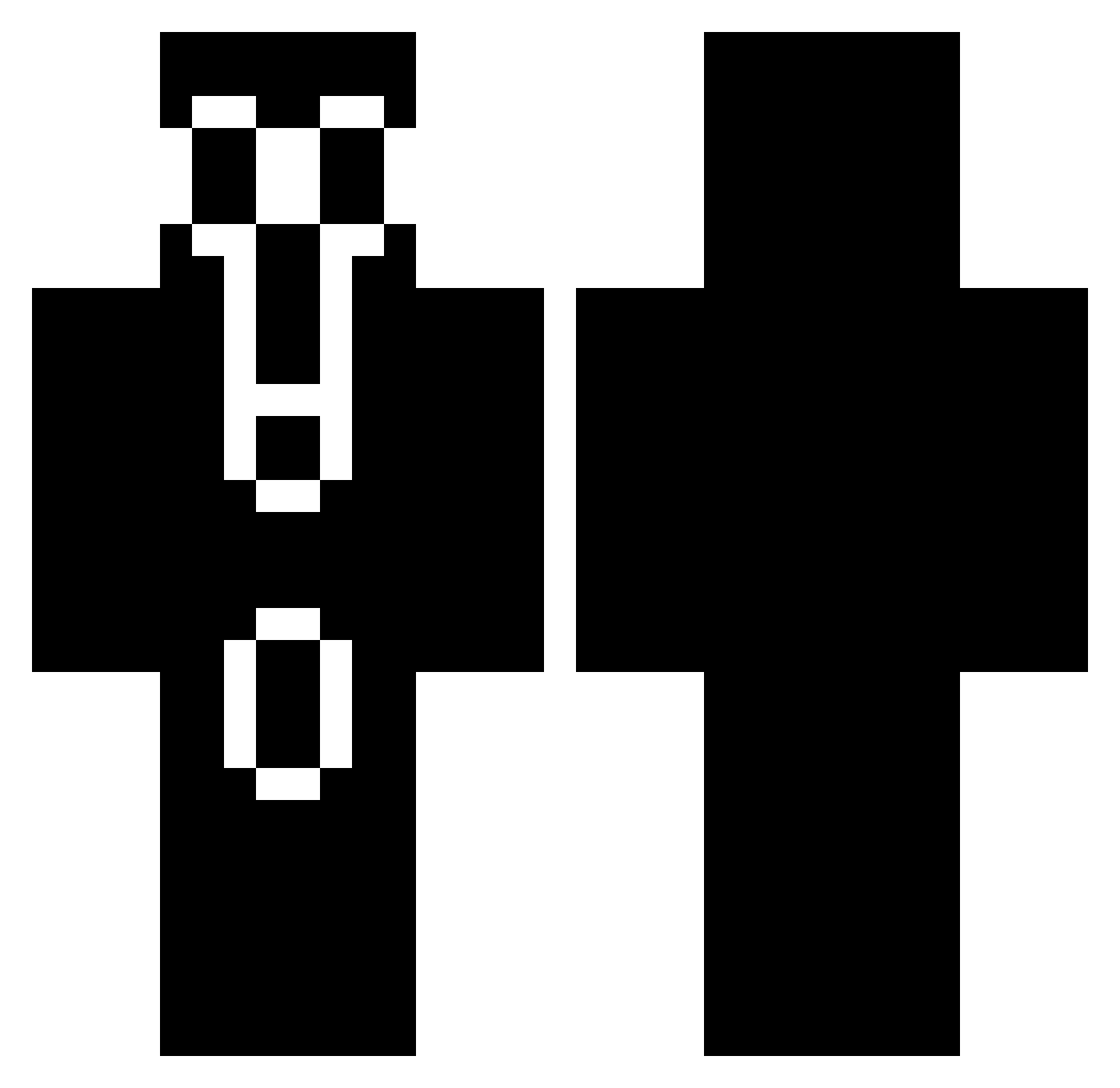 pregnant_sock Minecraft skin, front and back view