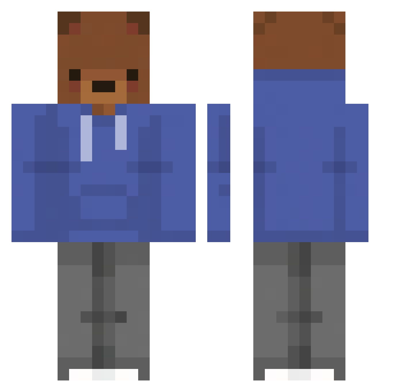 sight2 Minecraft skin, front and back view