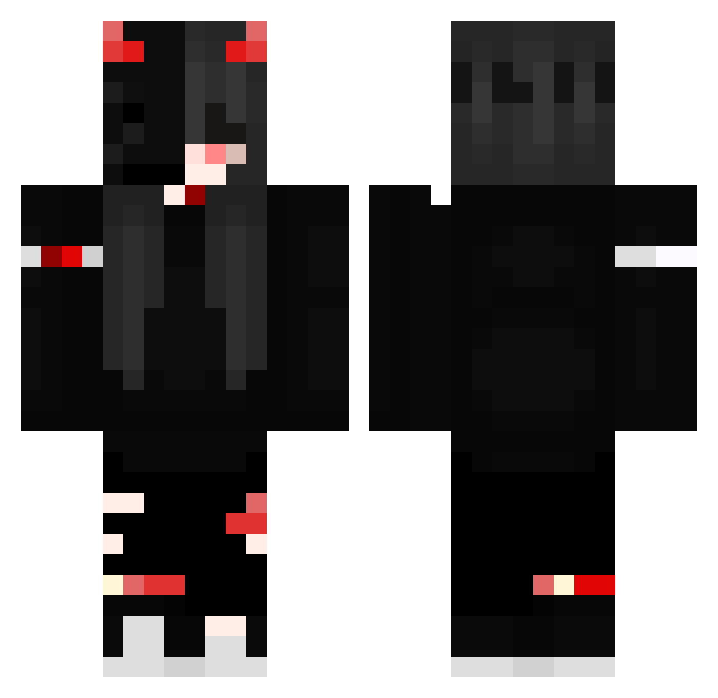Zephyra27 Minecraft skin, front and back view