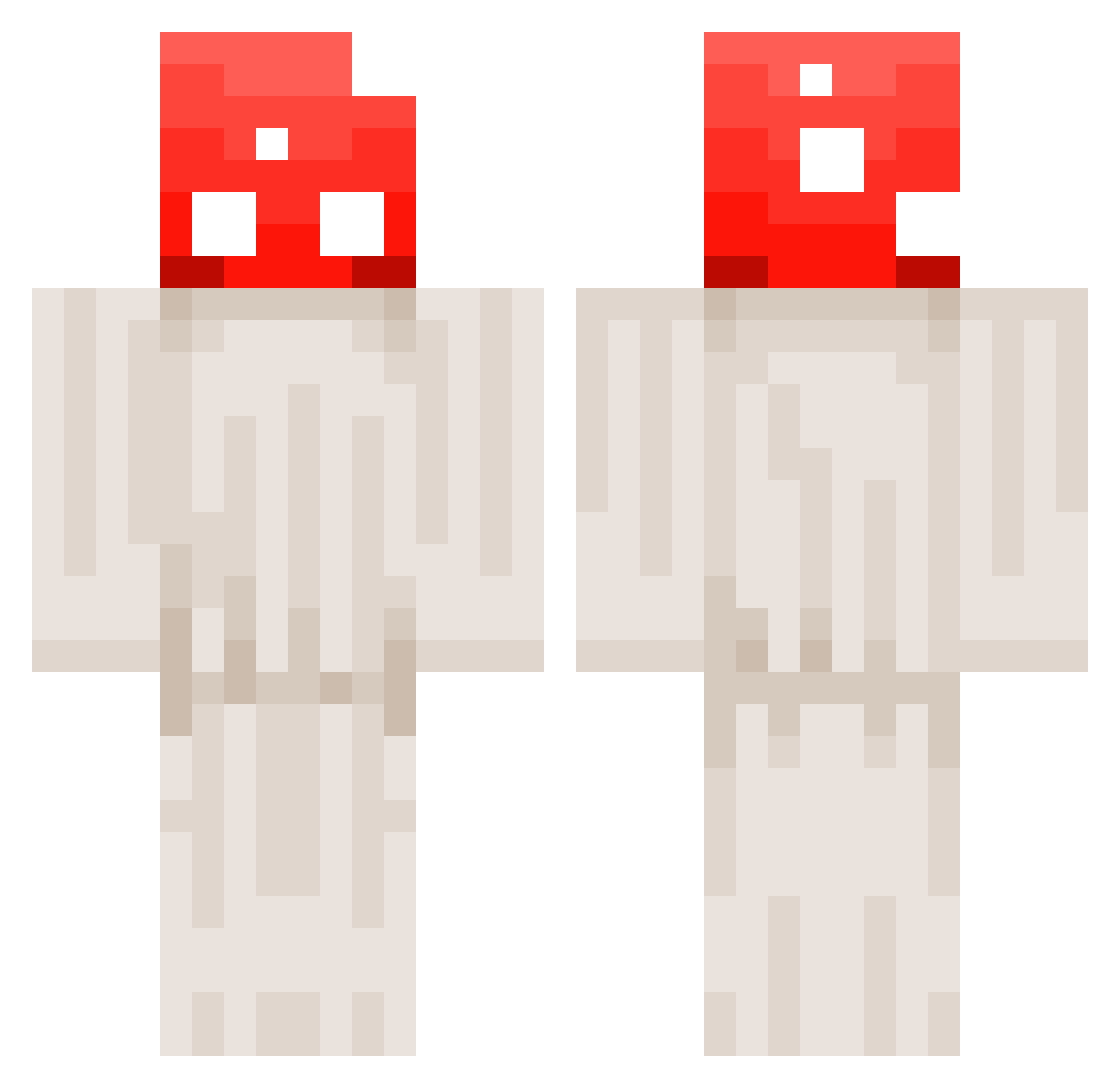 Octoink Minecraft skin, front and back view