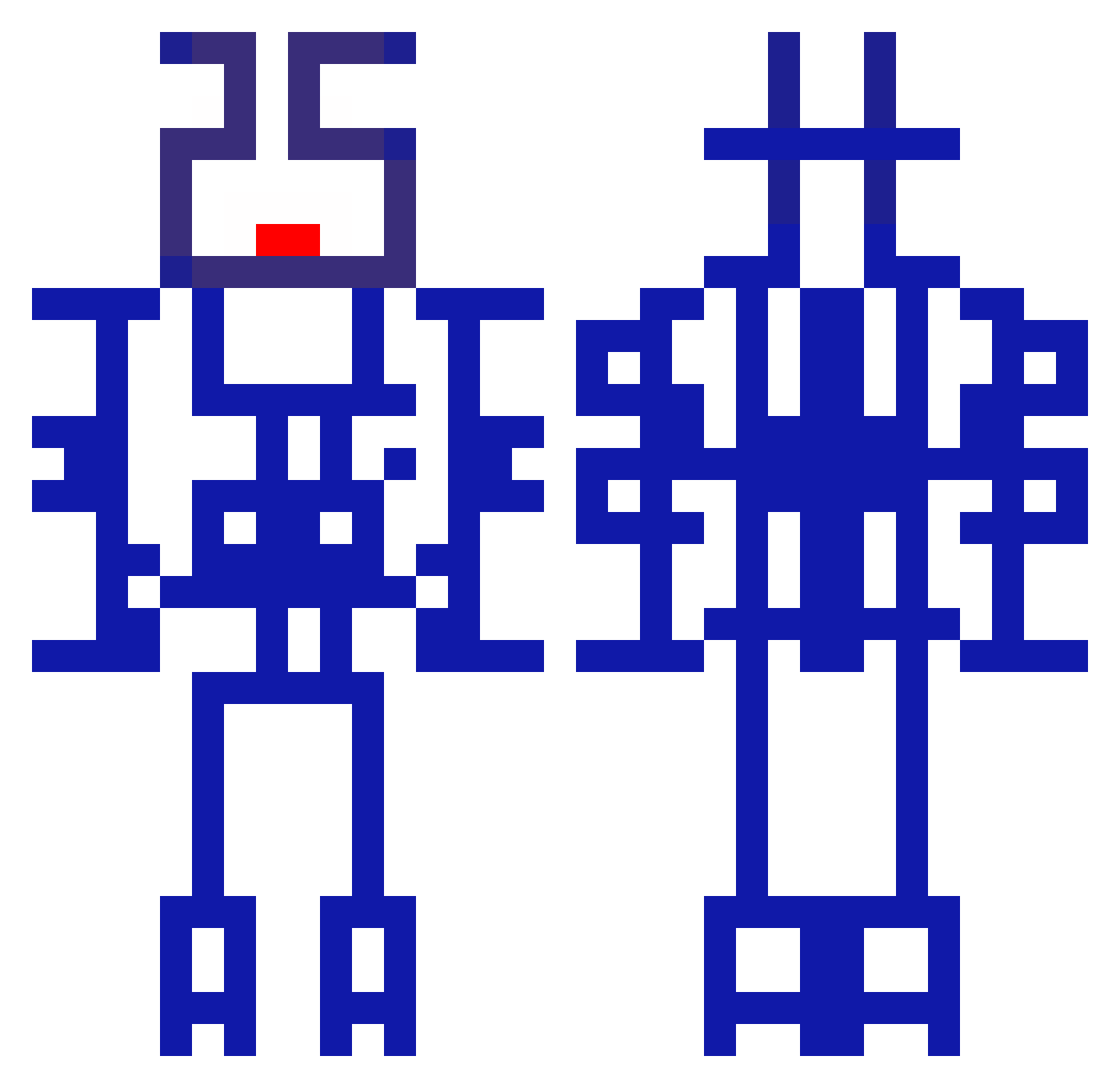 sair Minecraft skin, front and back view